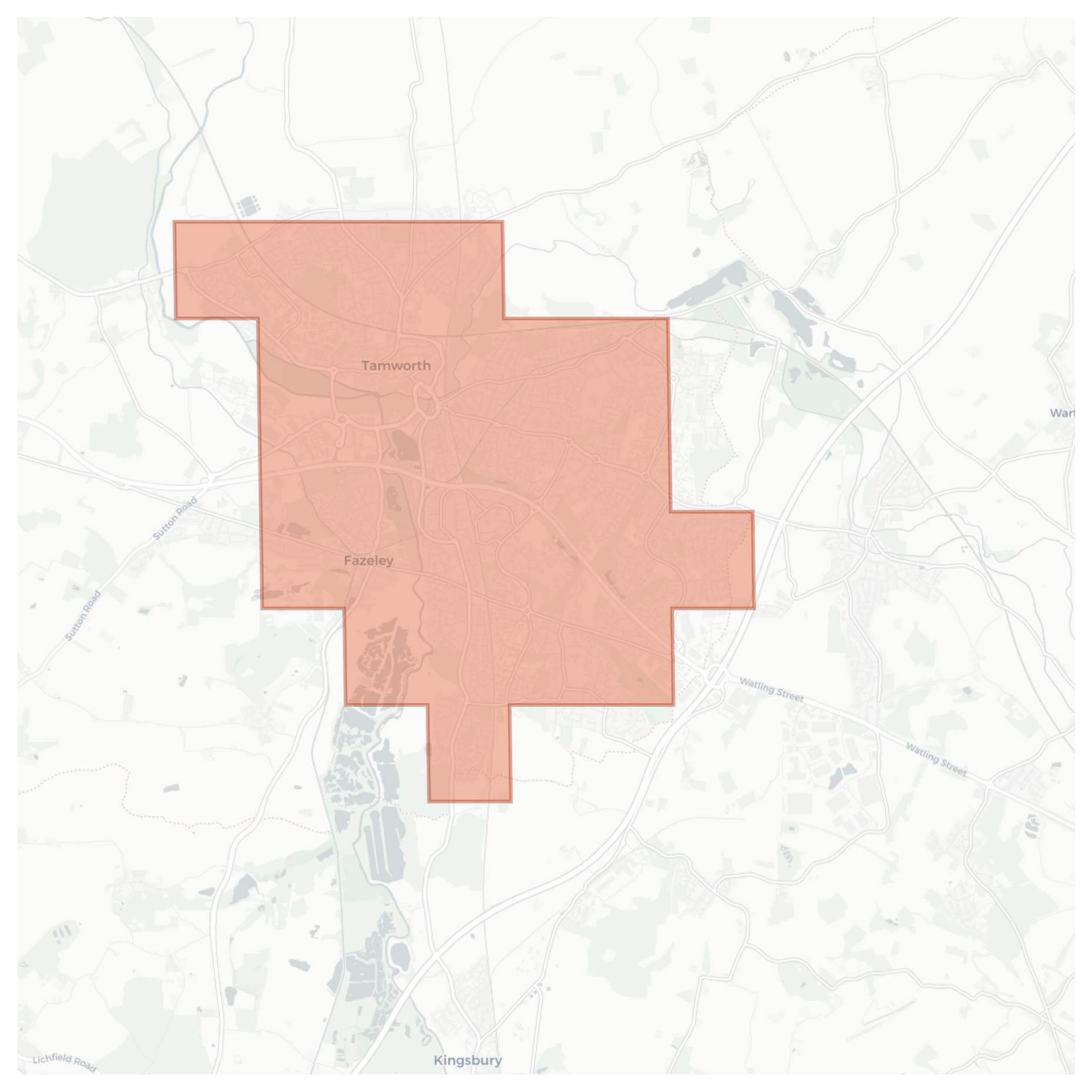 Fazeley geographic map