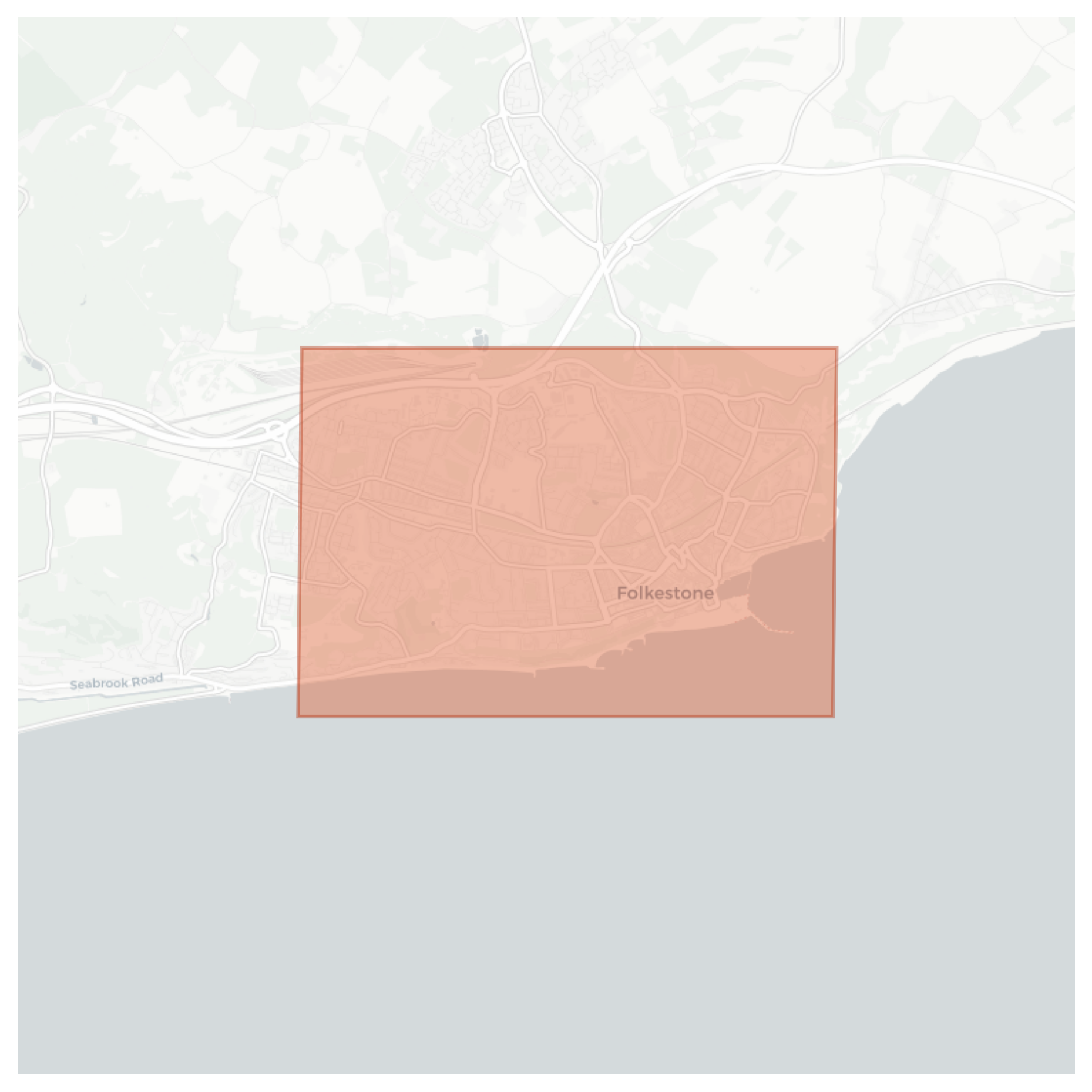 Folkestone geographic map