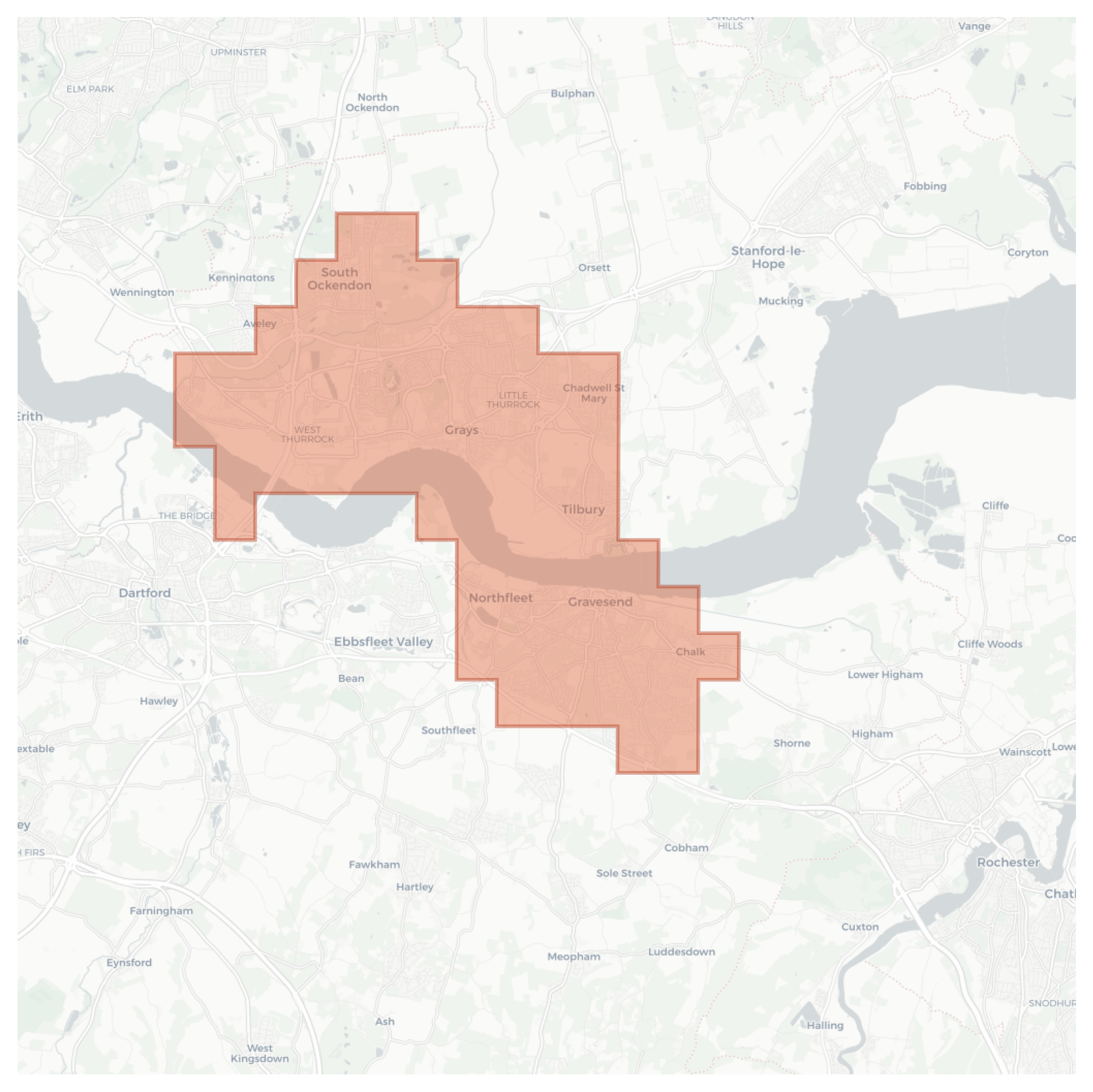 Grays geographic map