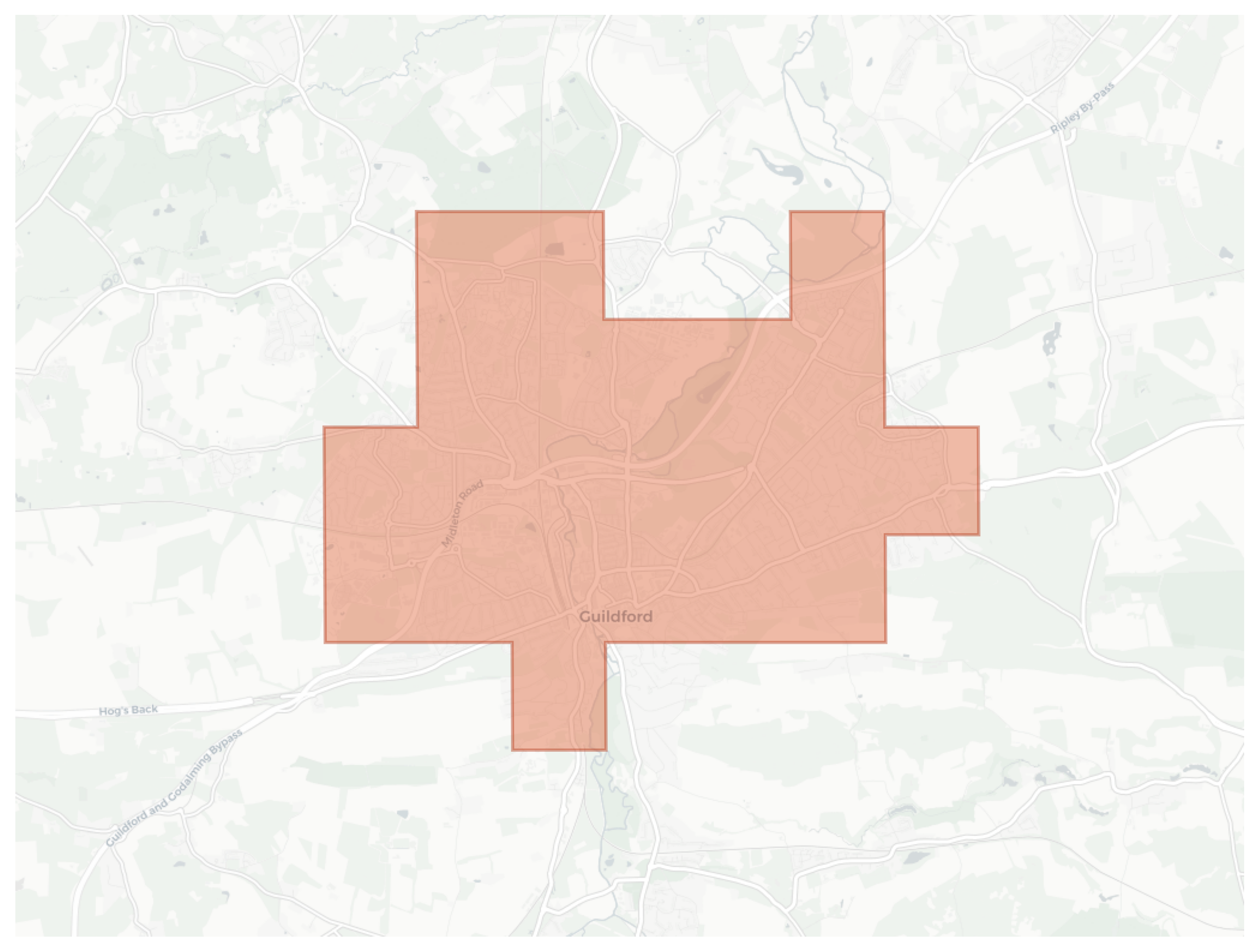 Guildford geographic map