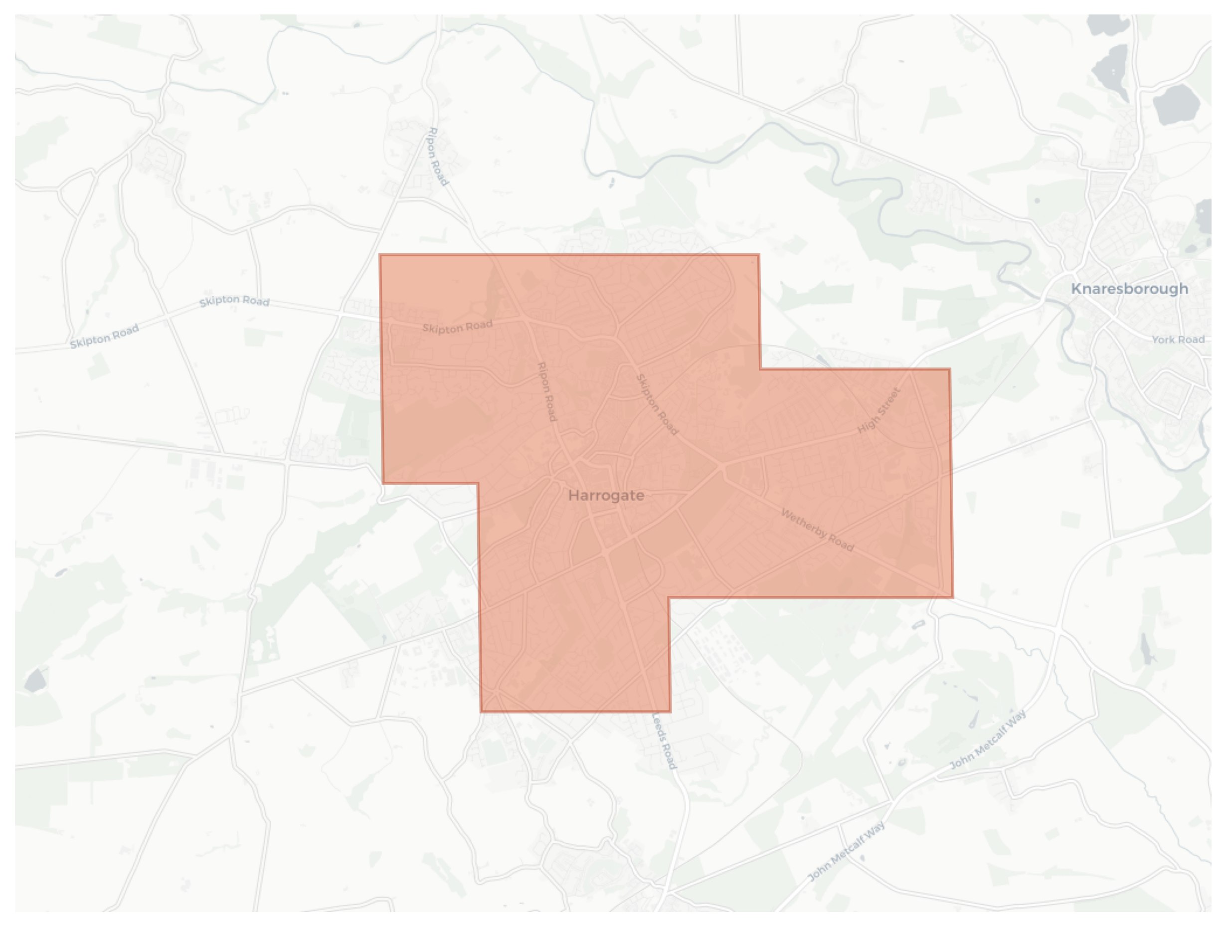 Harrogate geographic map