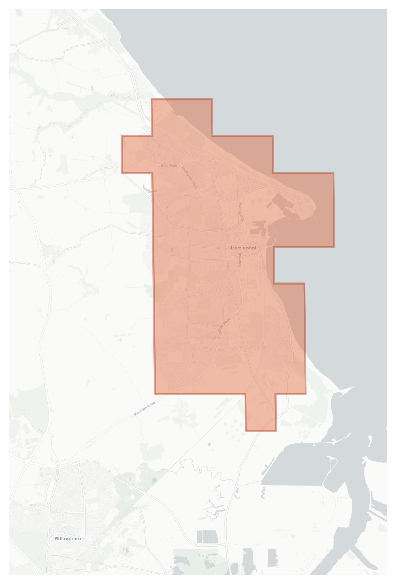 Hartlepool geographic map