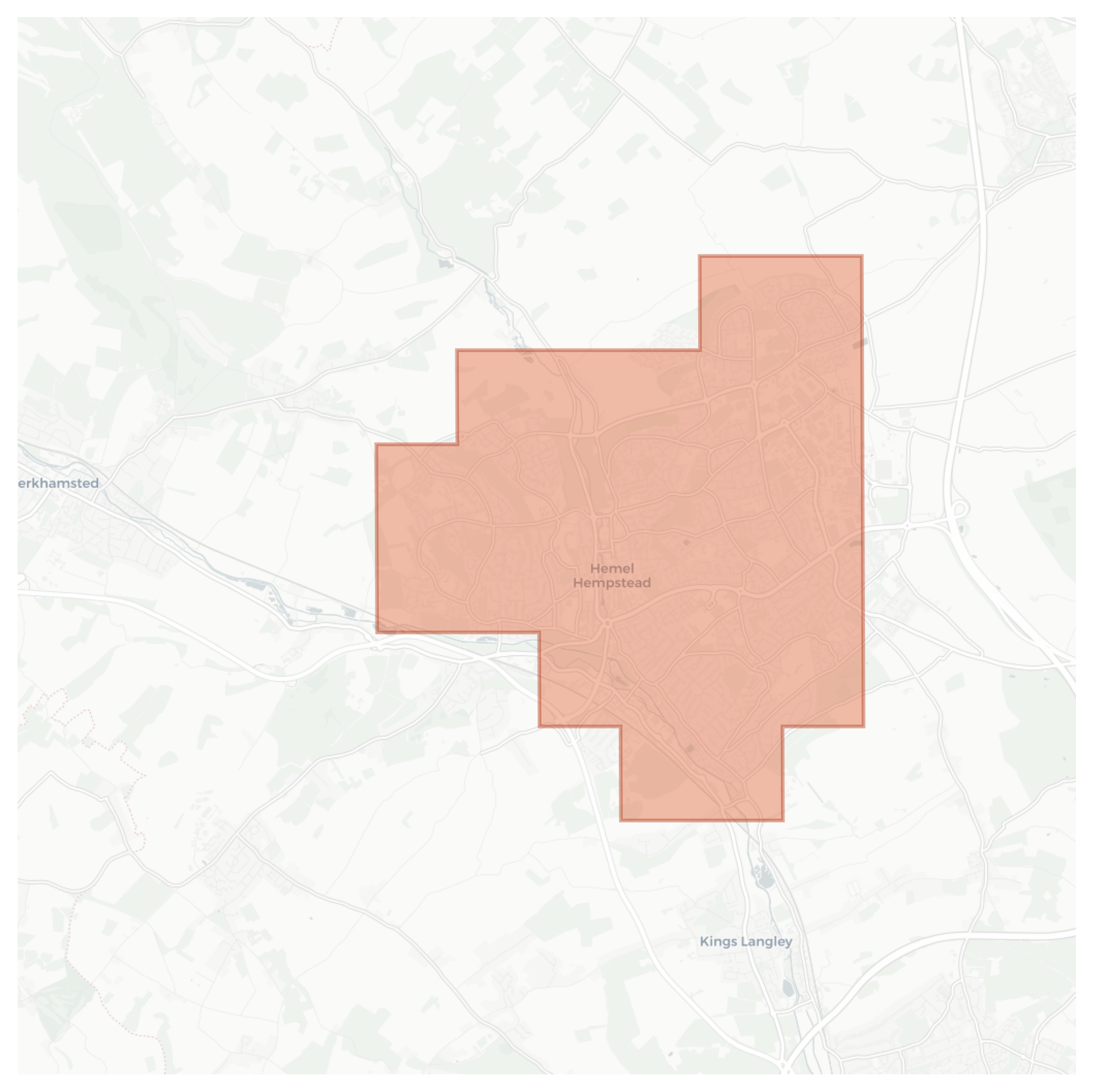Hemel Hempstead geographic map