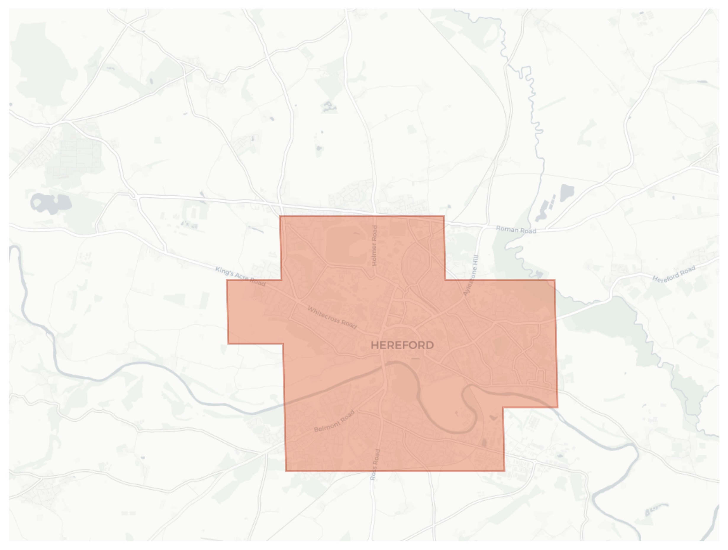 Hereford geographic map