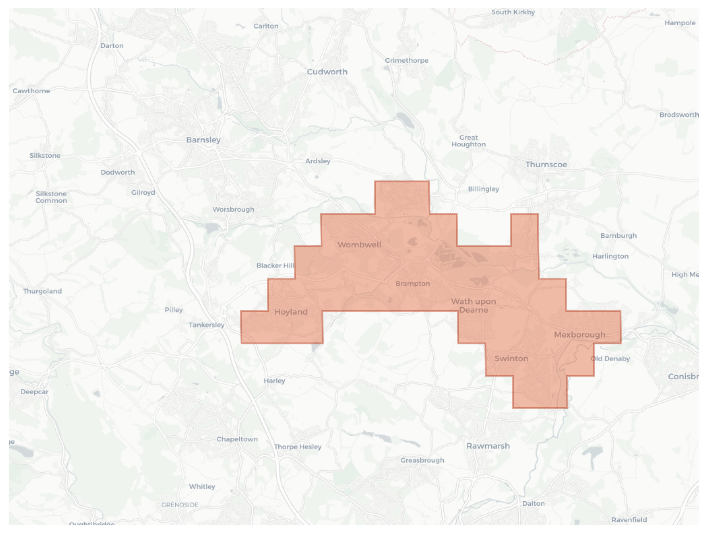 Hoyland geographic map