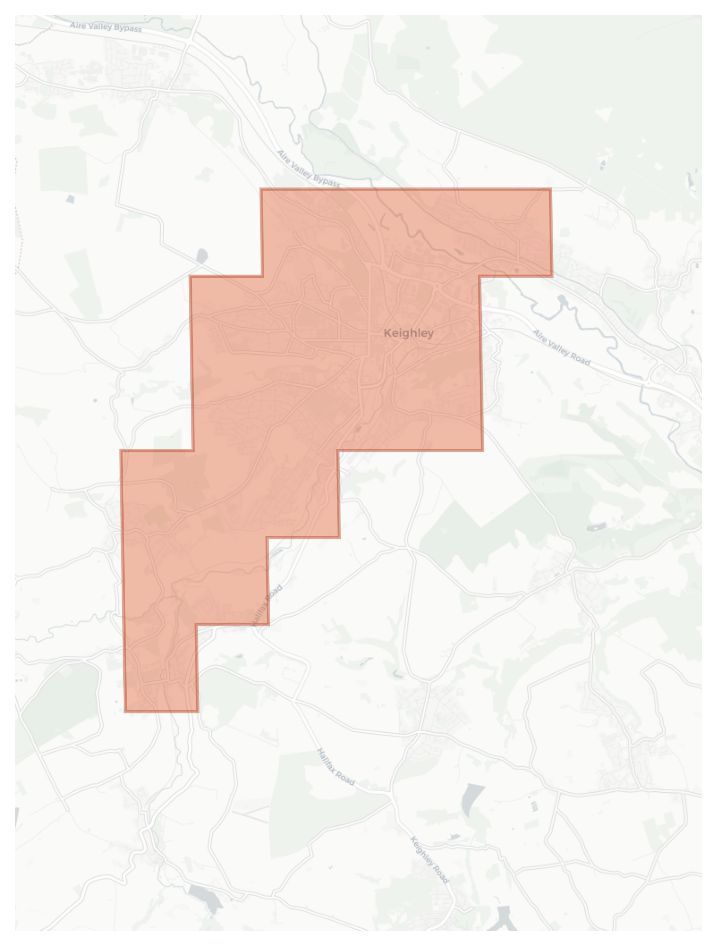 Keighley geographic map