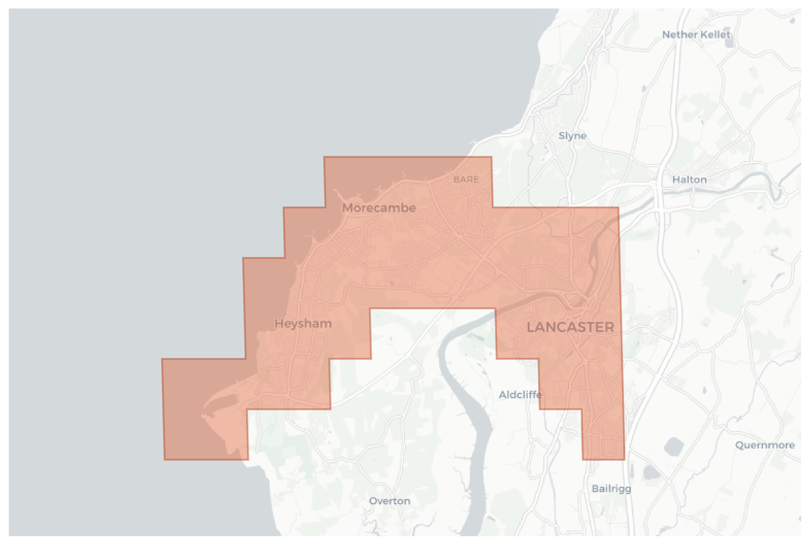 Lancaster geographic map