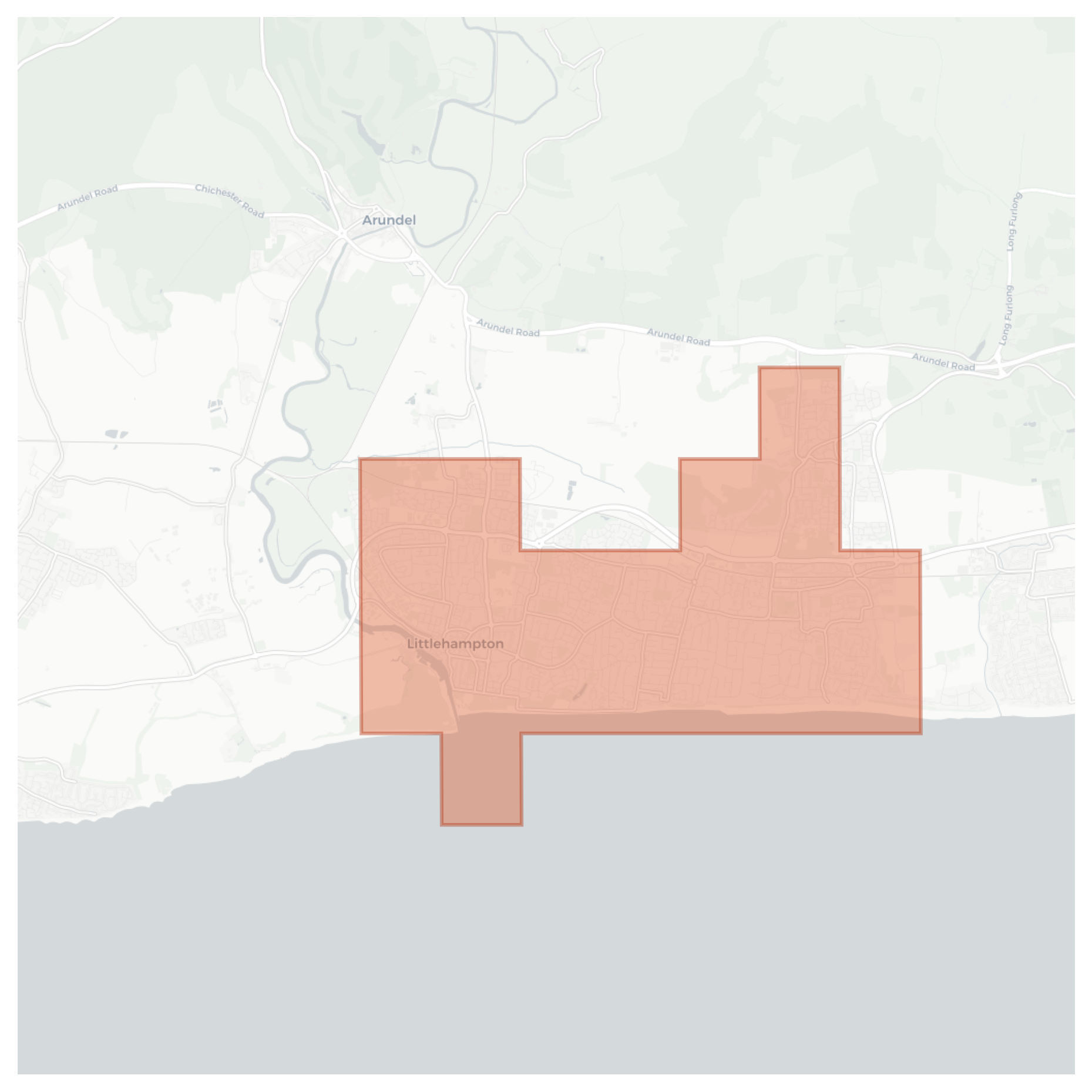 Littlehampton geographic map
