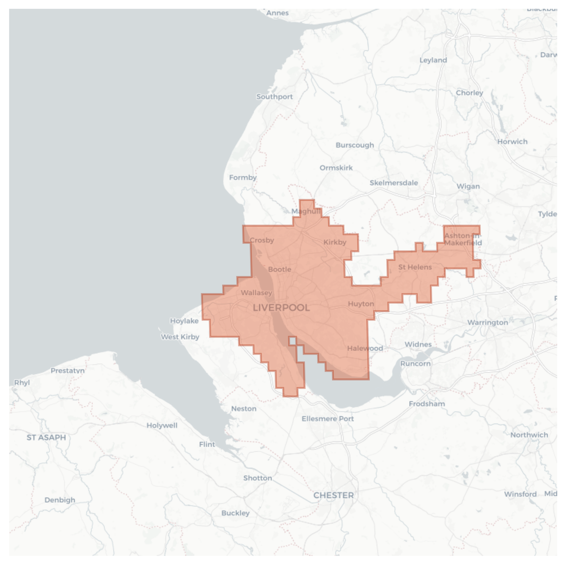 Liverpool geographic map