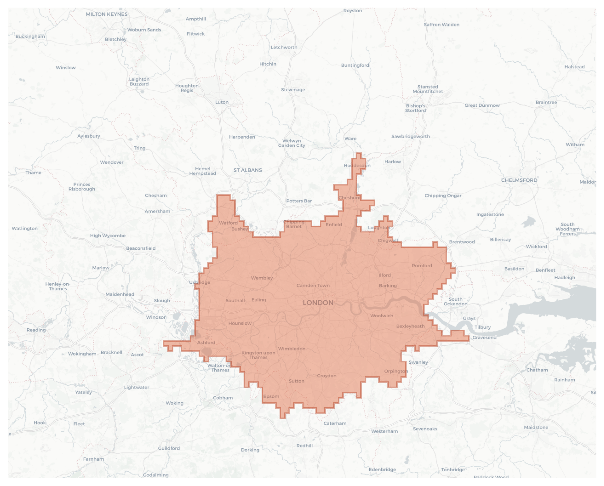 London geographic map