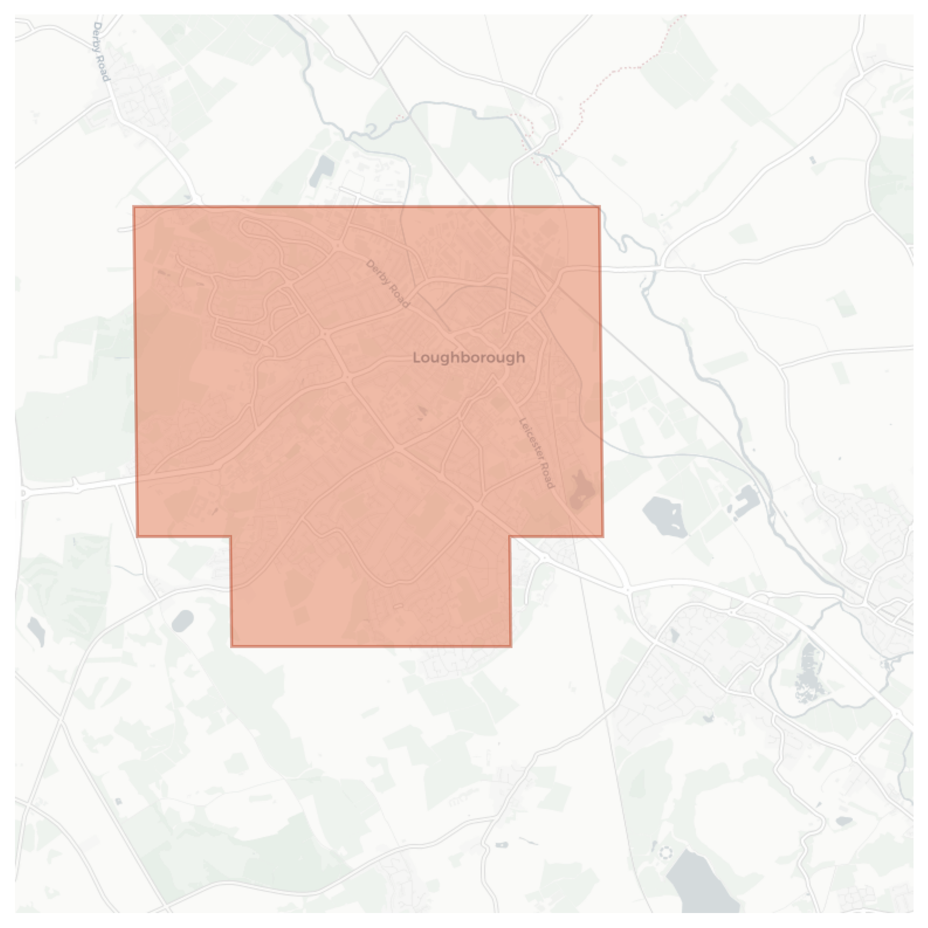 Loughborough geographic map