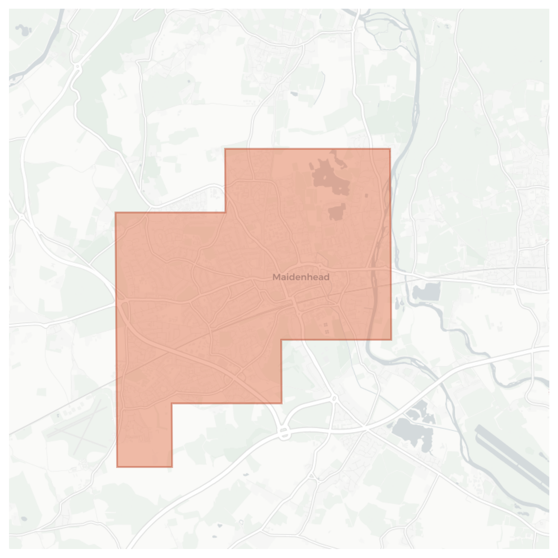 Maidenhead geographic map