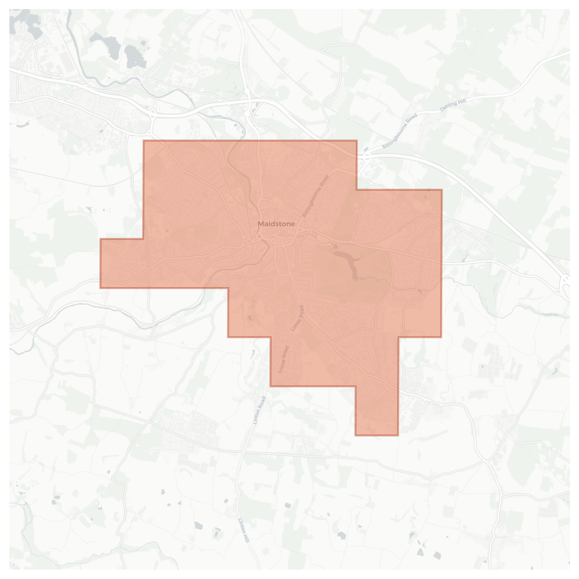 Maidstone geographic map