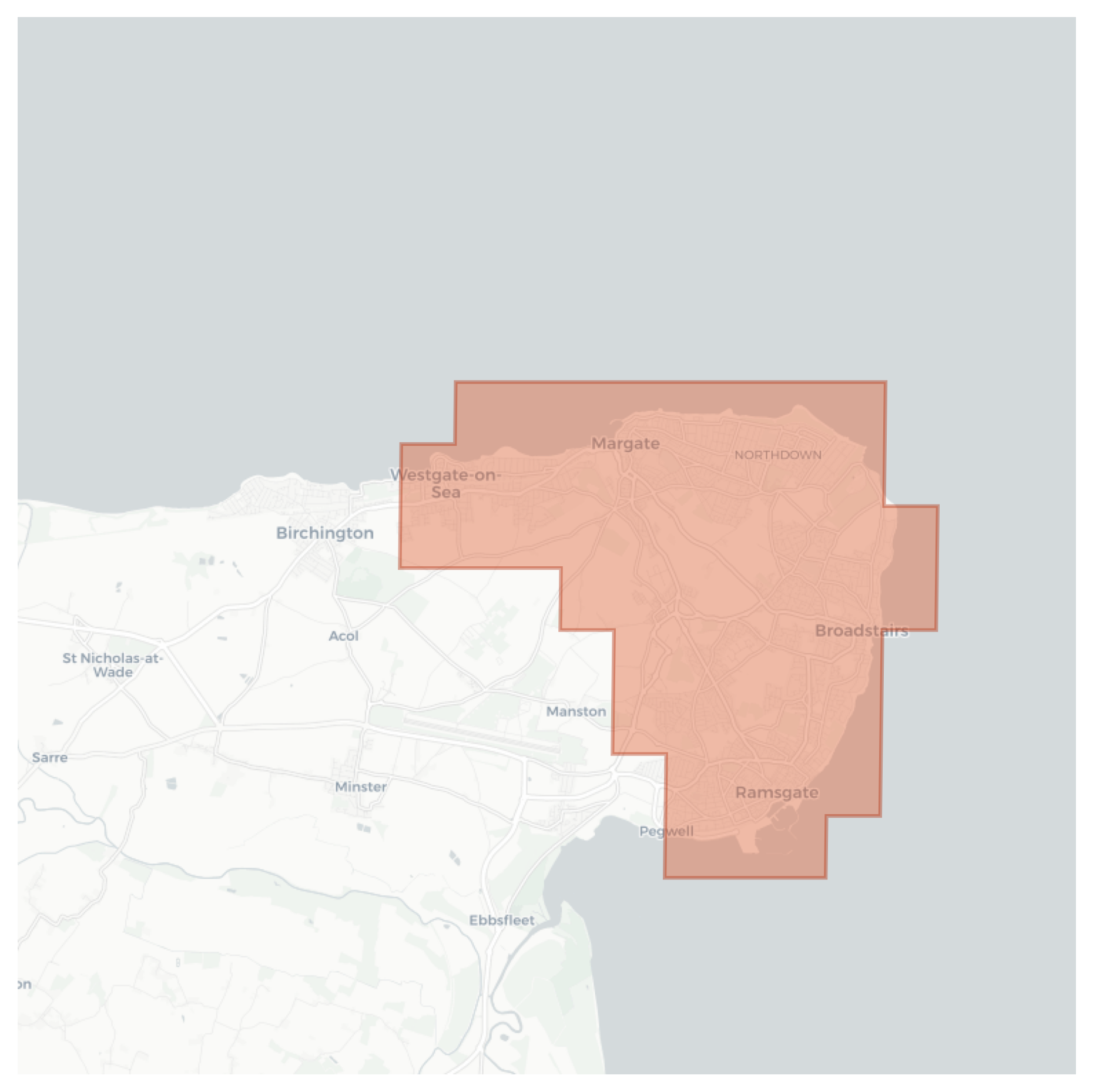 Margate geographic map
