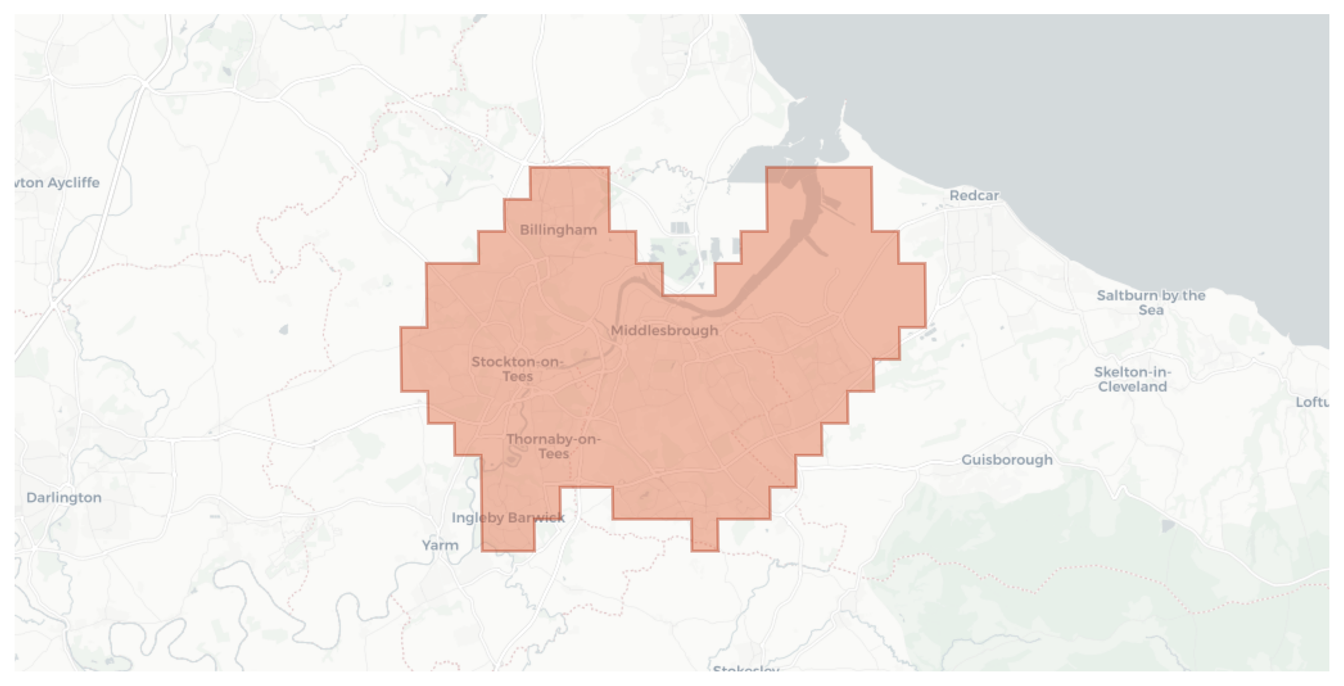 Middlesbrough geographic map