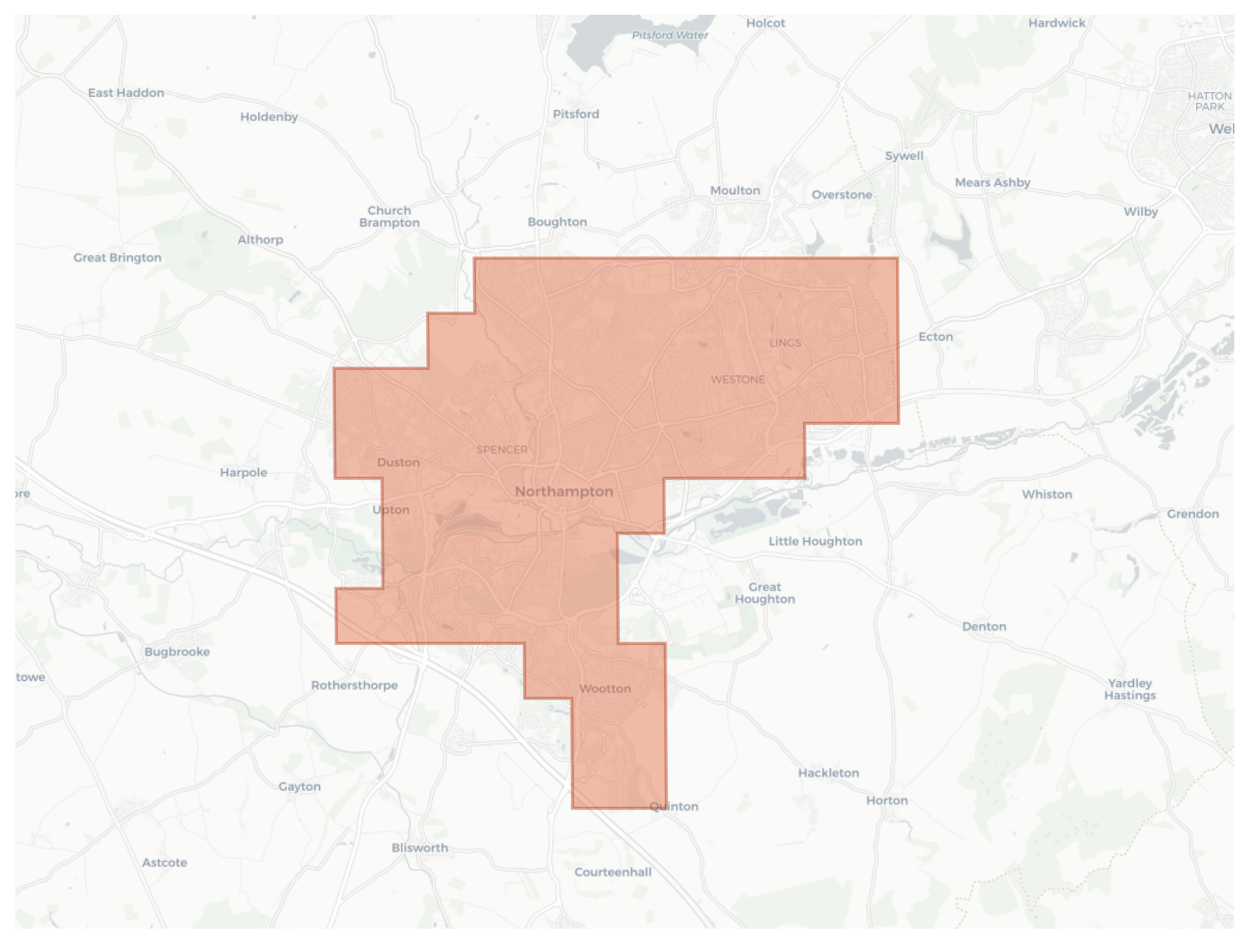 Northampton geographic map