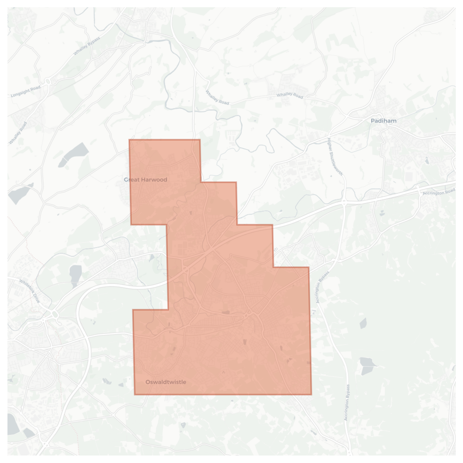 Oswaldtwistle geographic map
