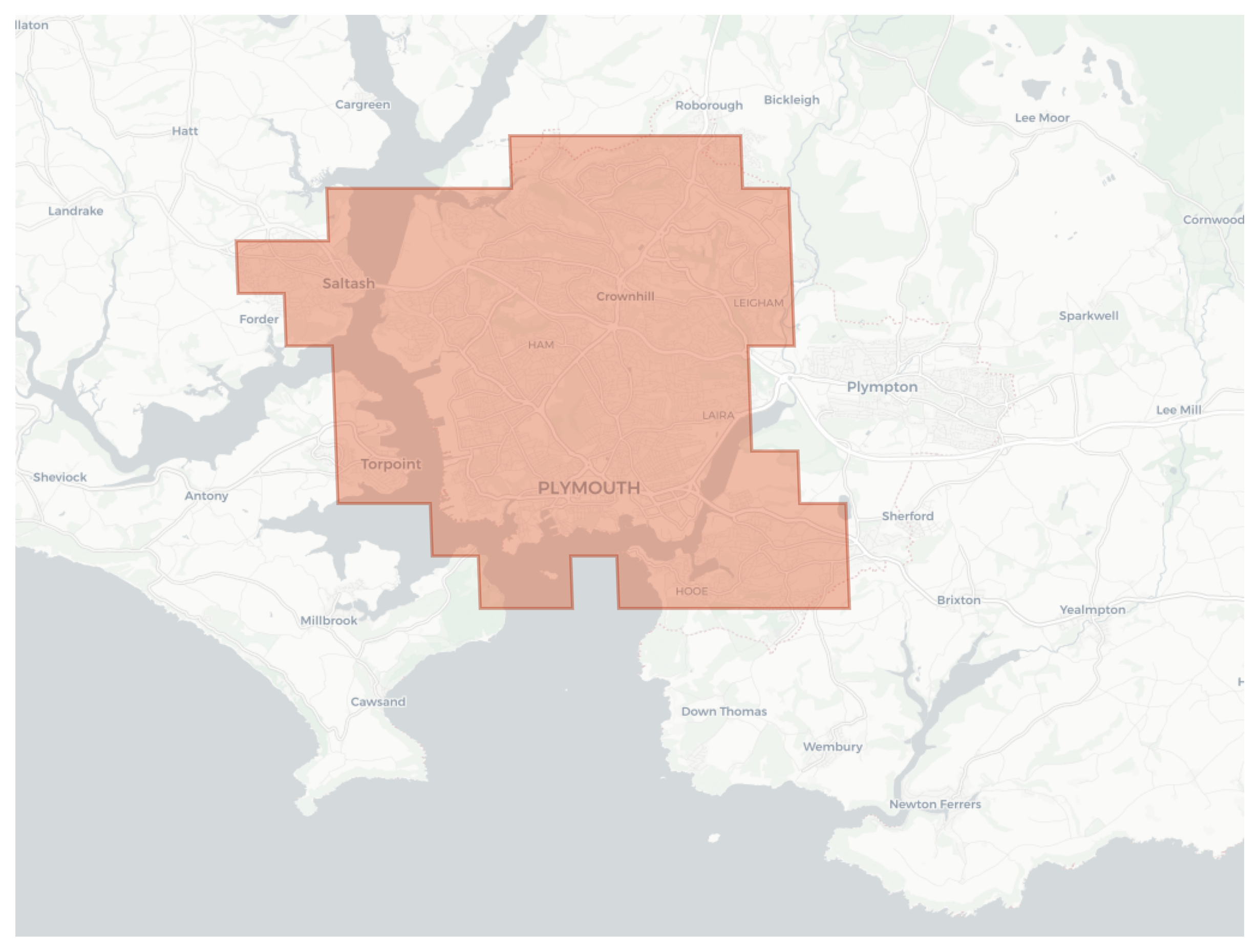Plymouth geographic map