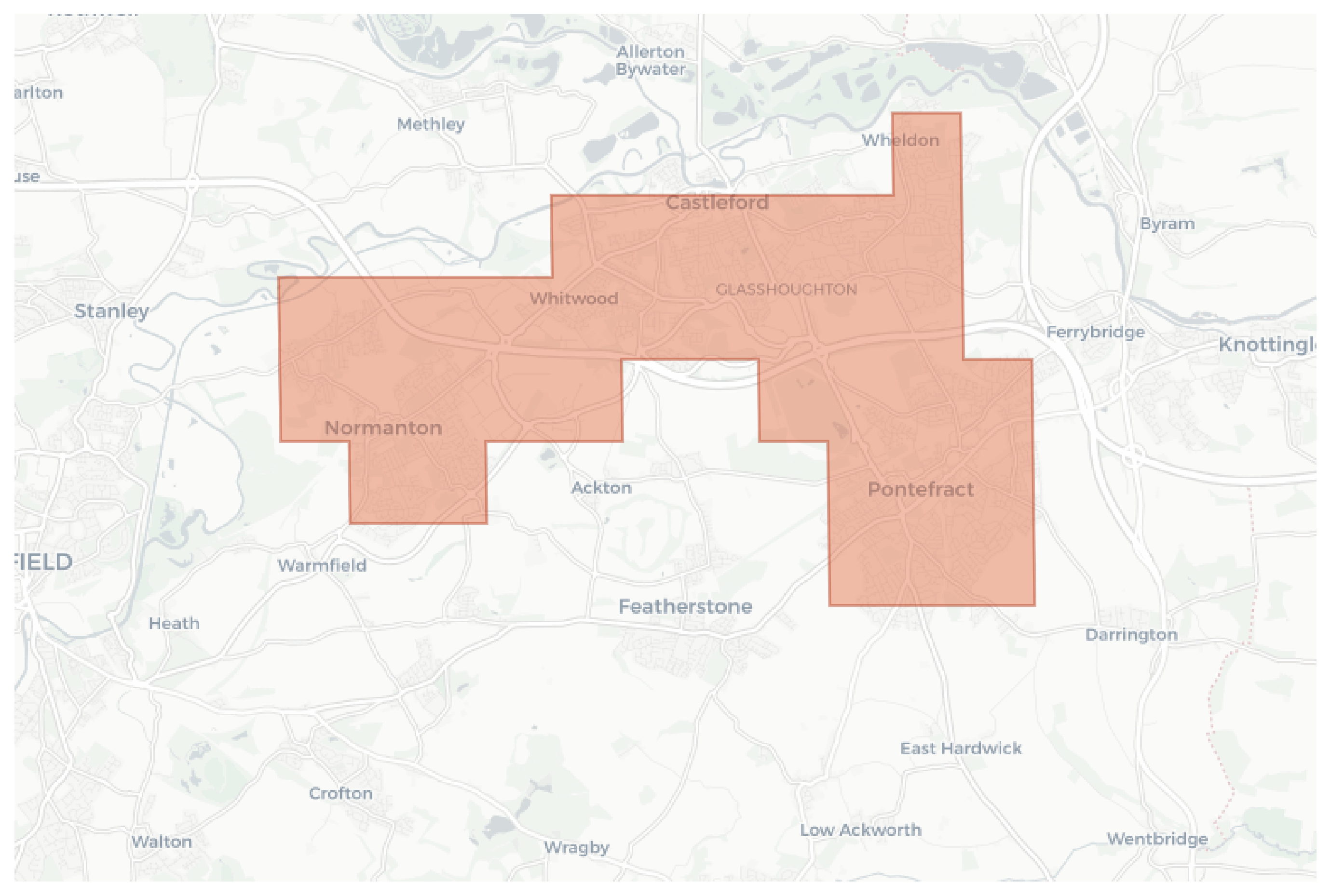 Pontefract geographic map