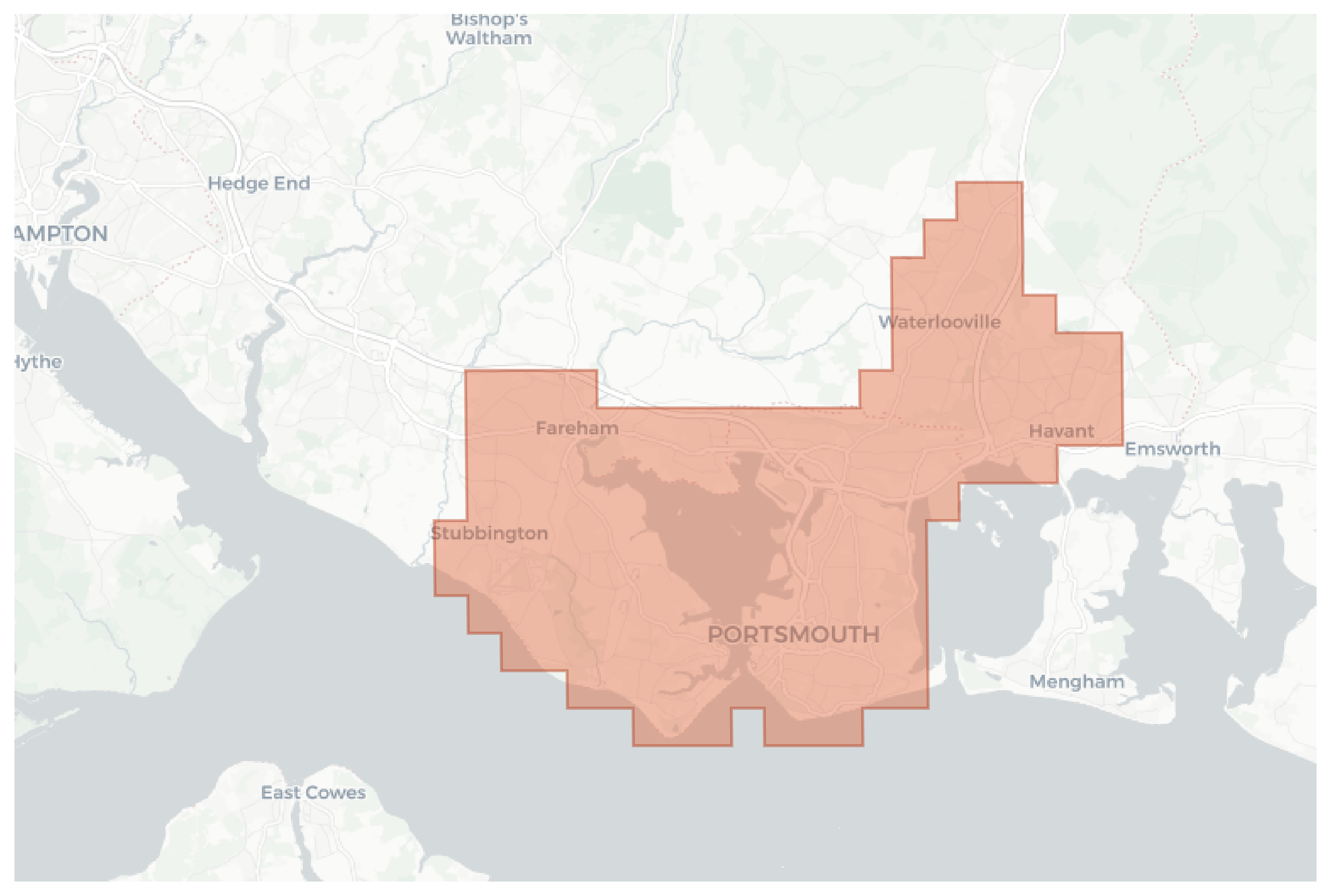 Portsmouth geographic map