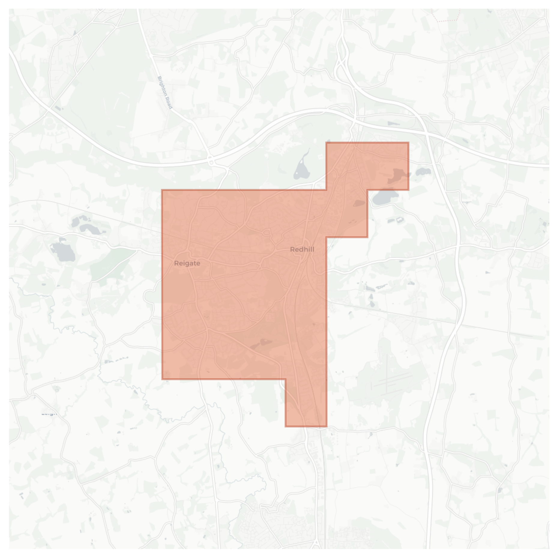 Reigate geographic map