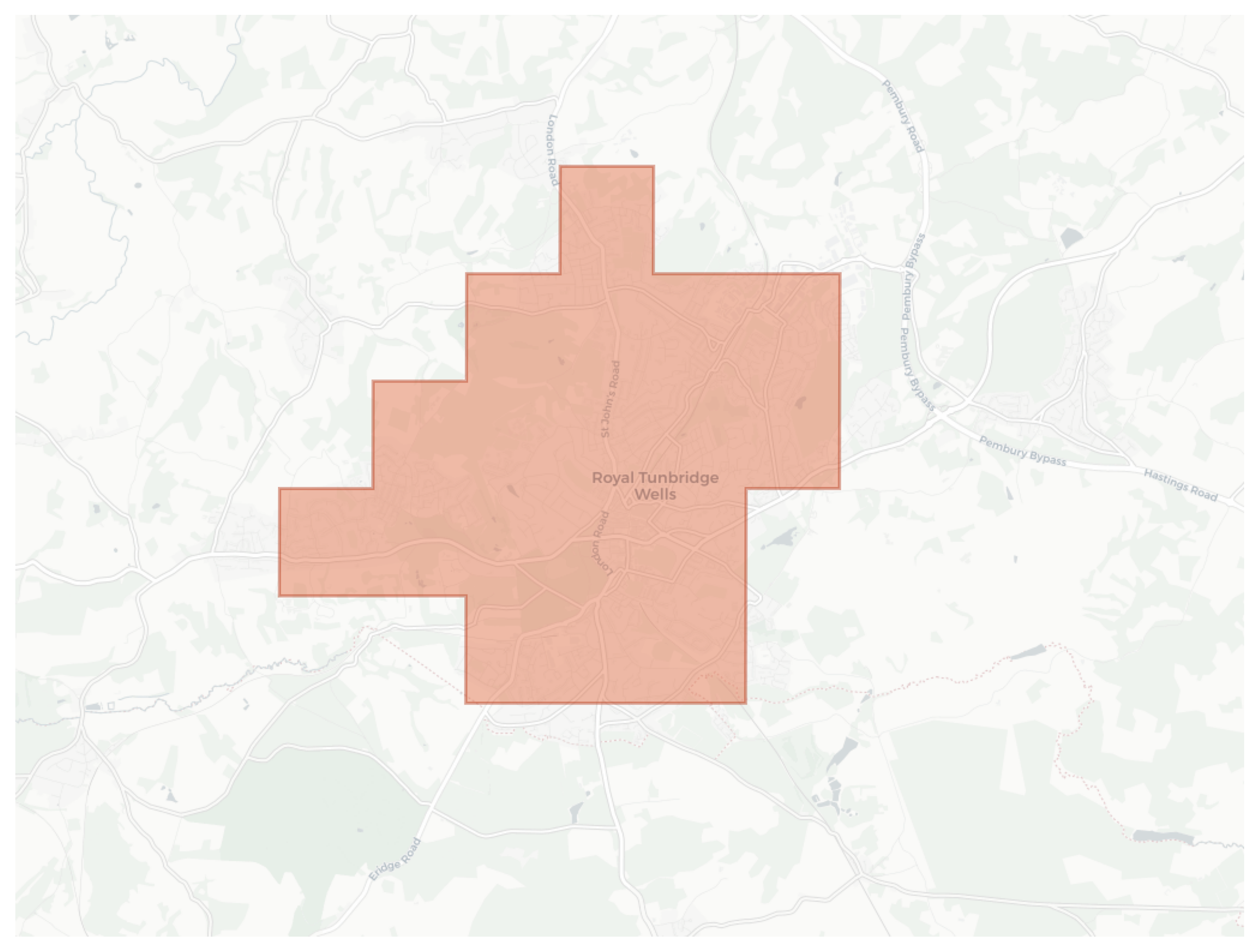 Royal Tunbridge Wells geographic map