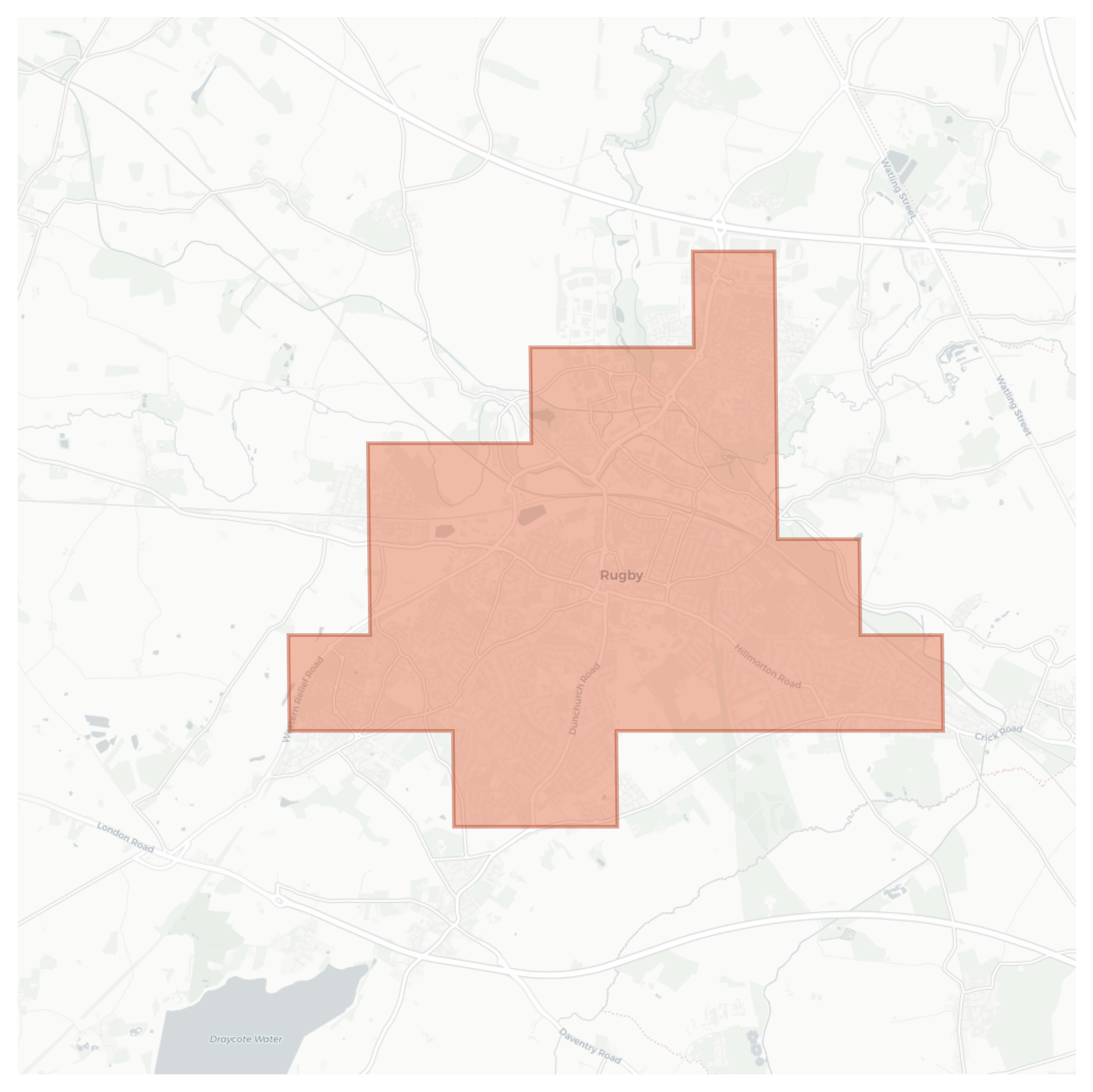 Rugby geographic map