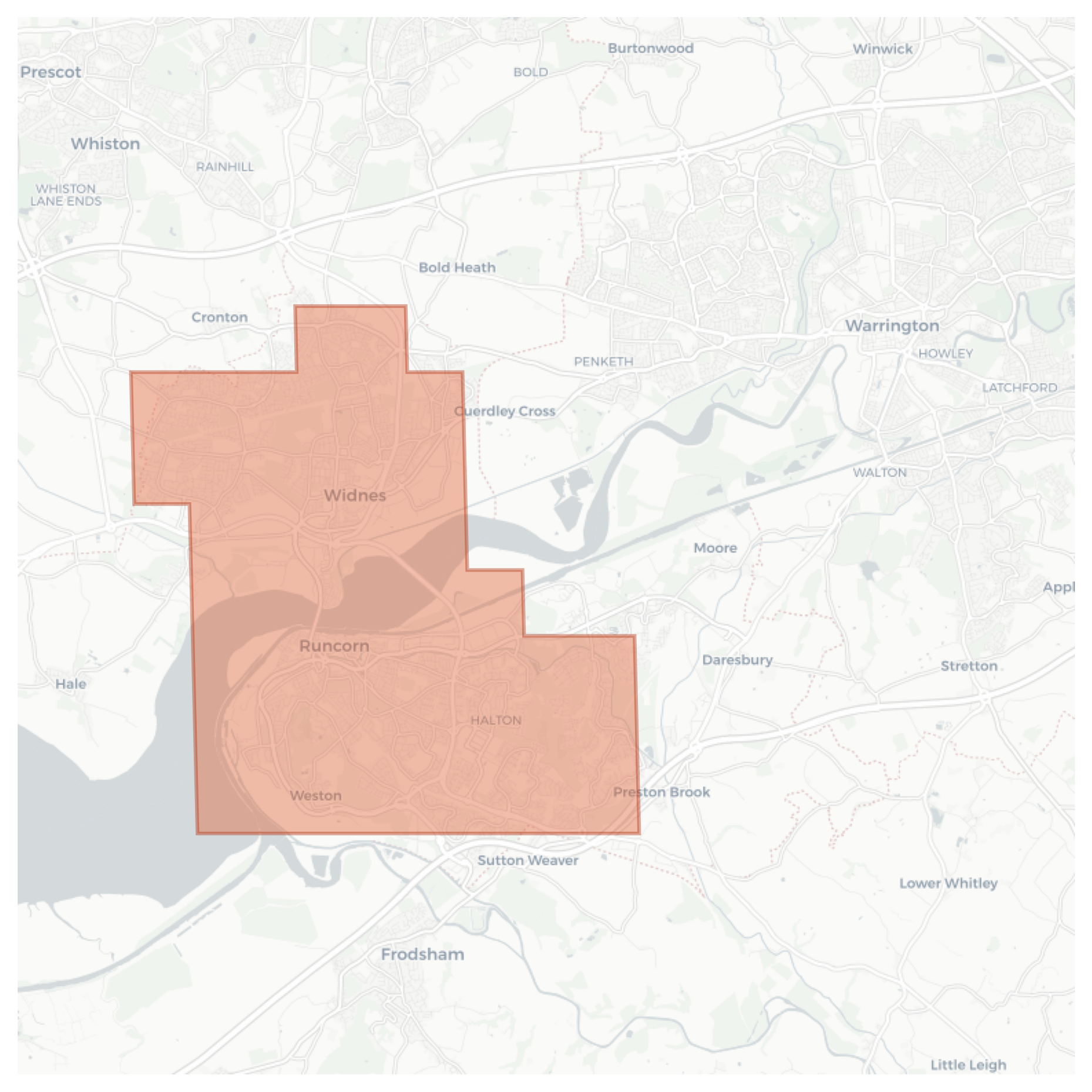 Runcorn geographic map