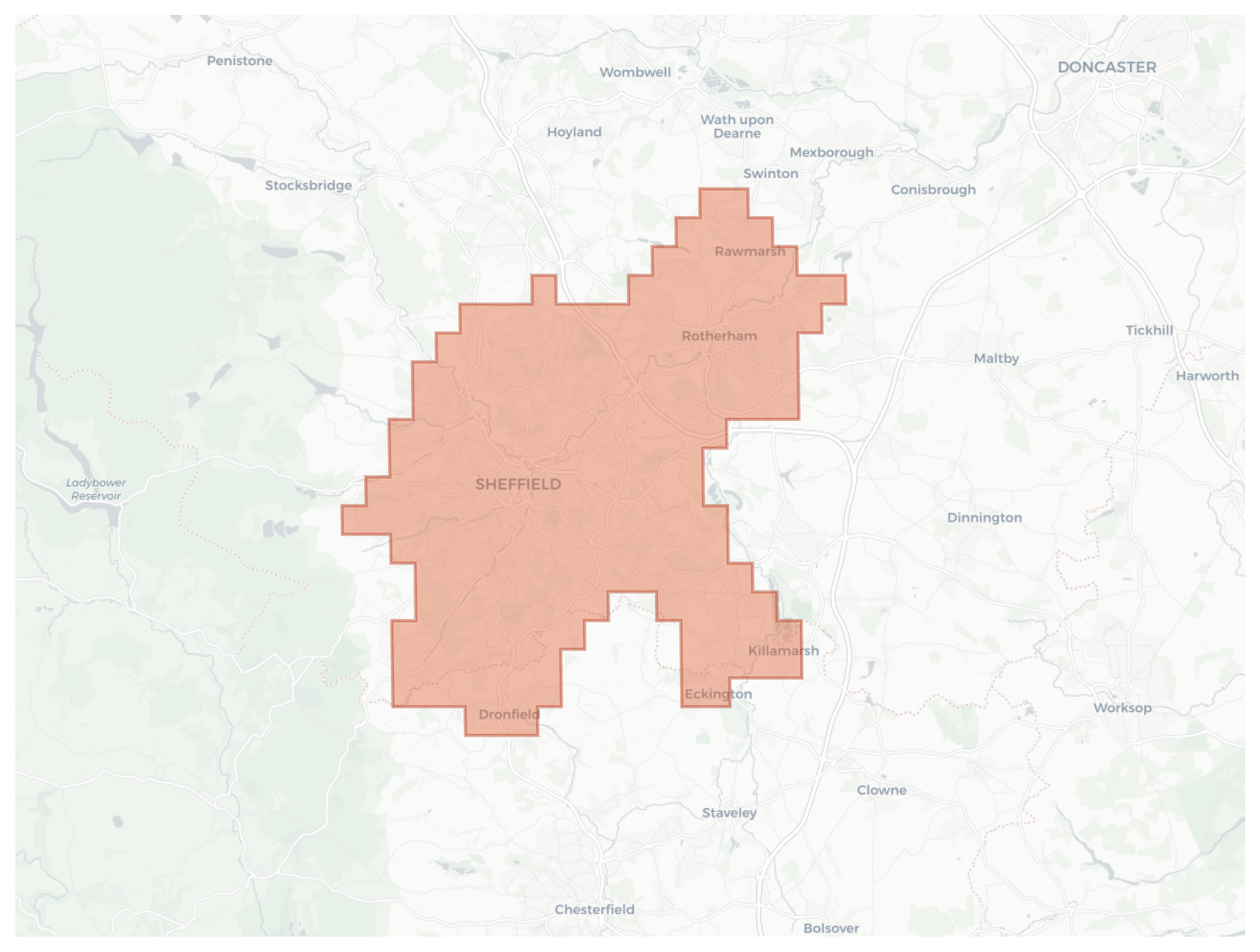 Sheffield geographic map