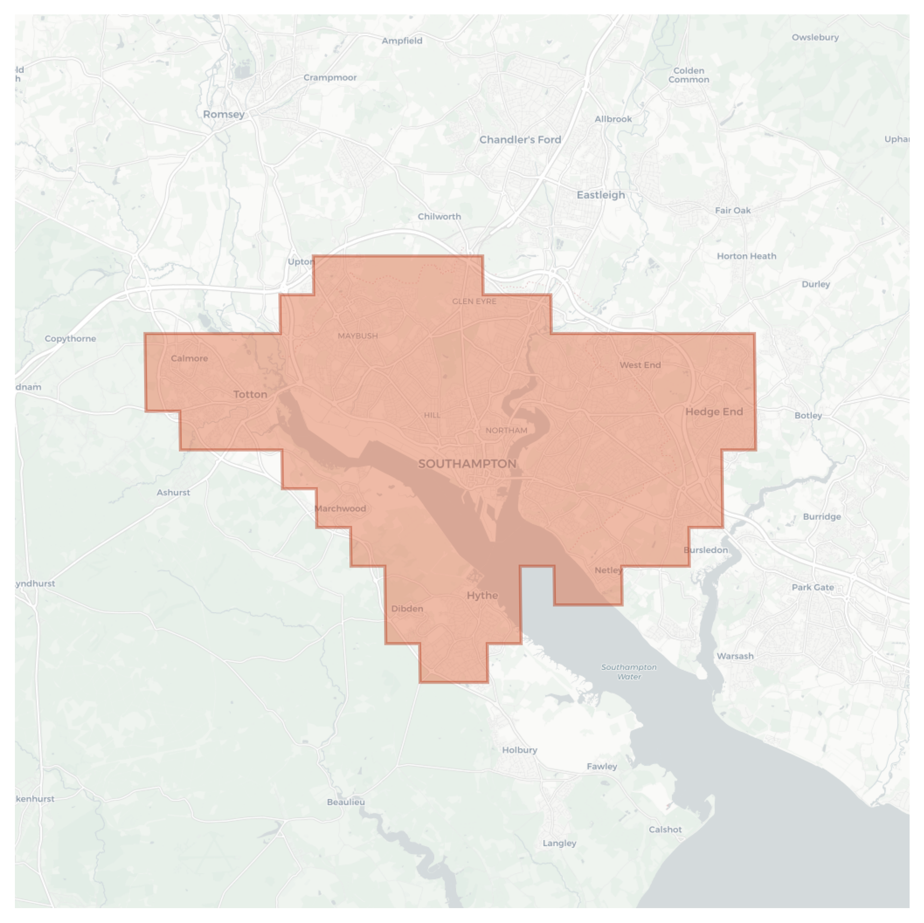 Southampton geographic map