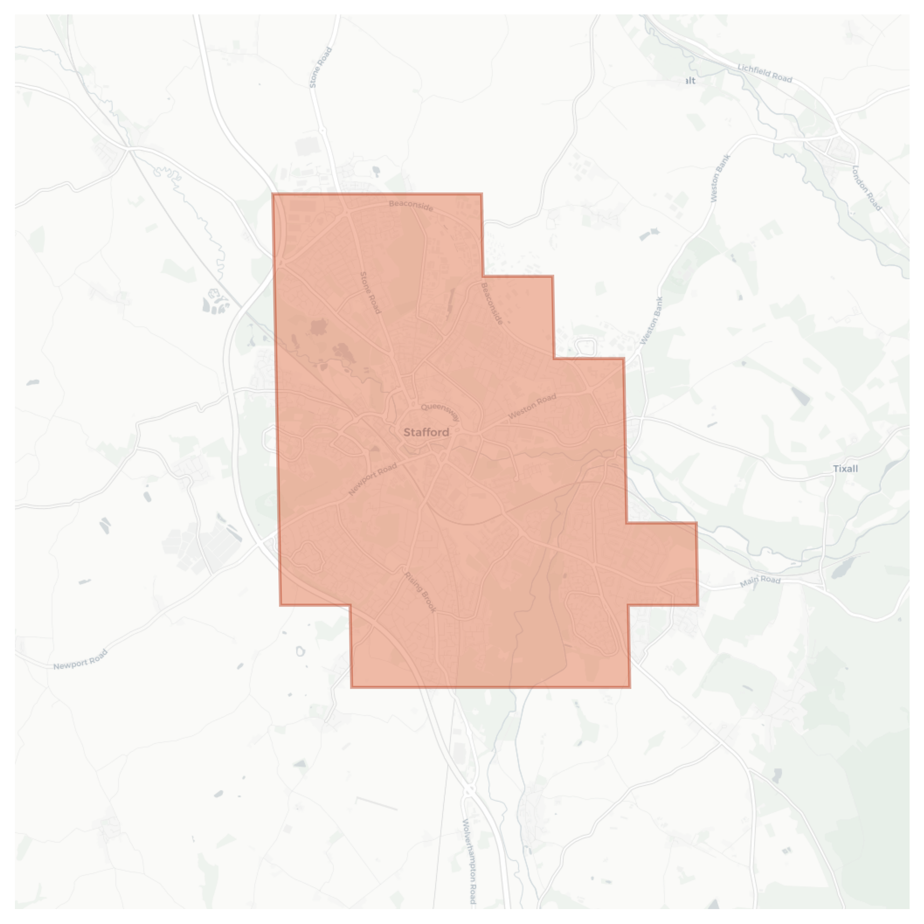 Stafford geographic map