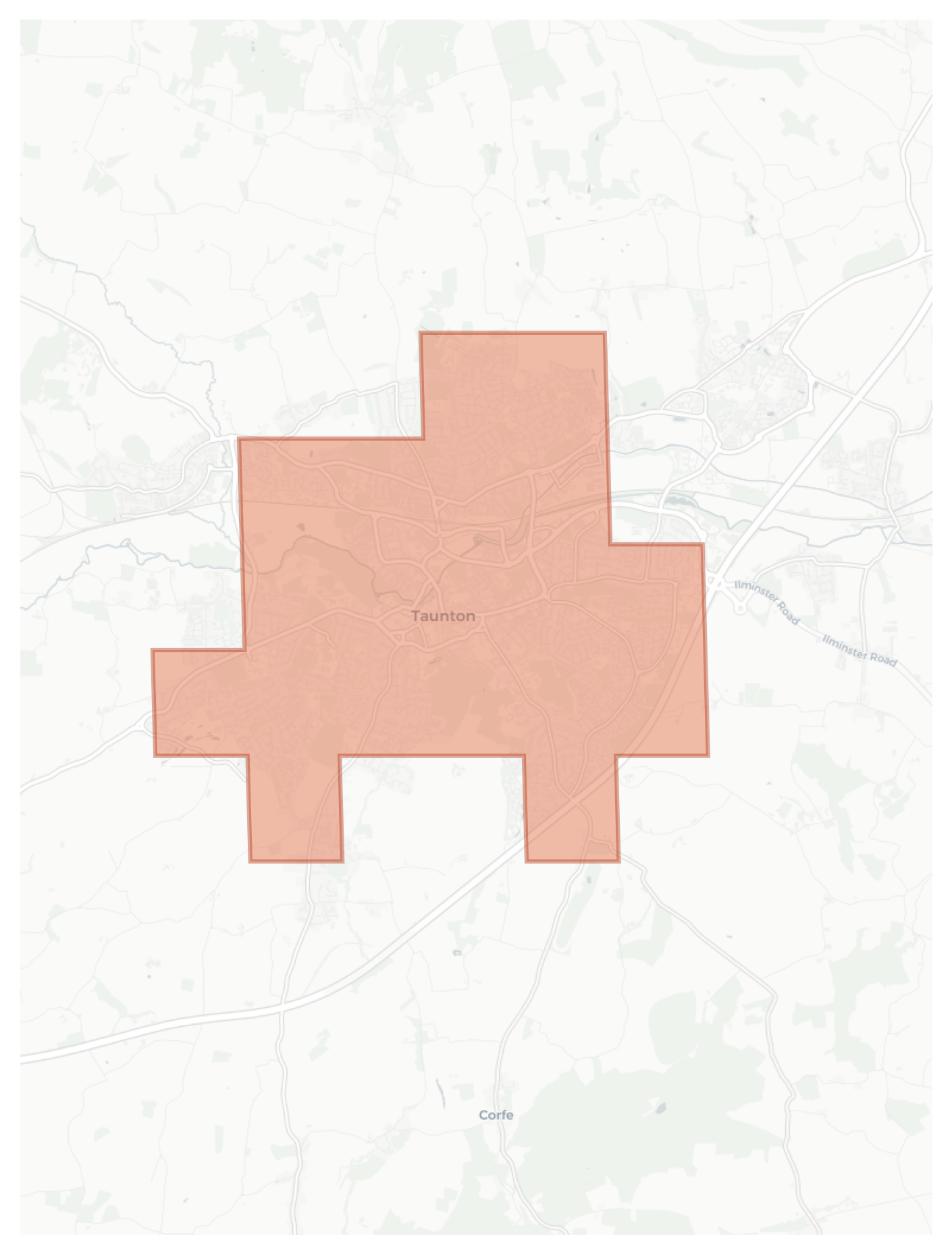 Taunton geographic map