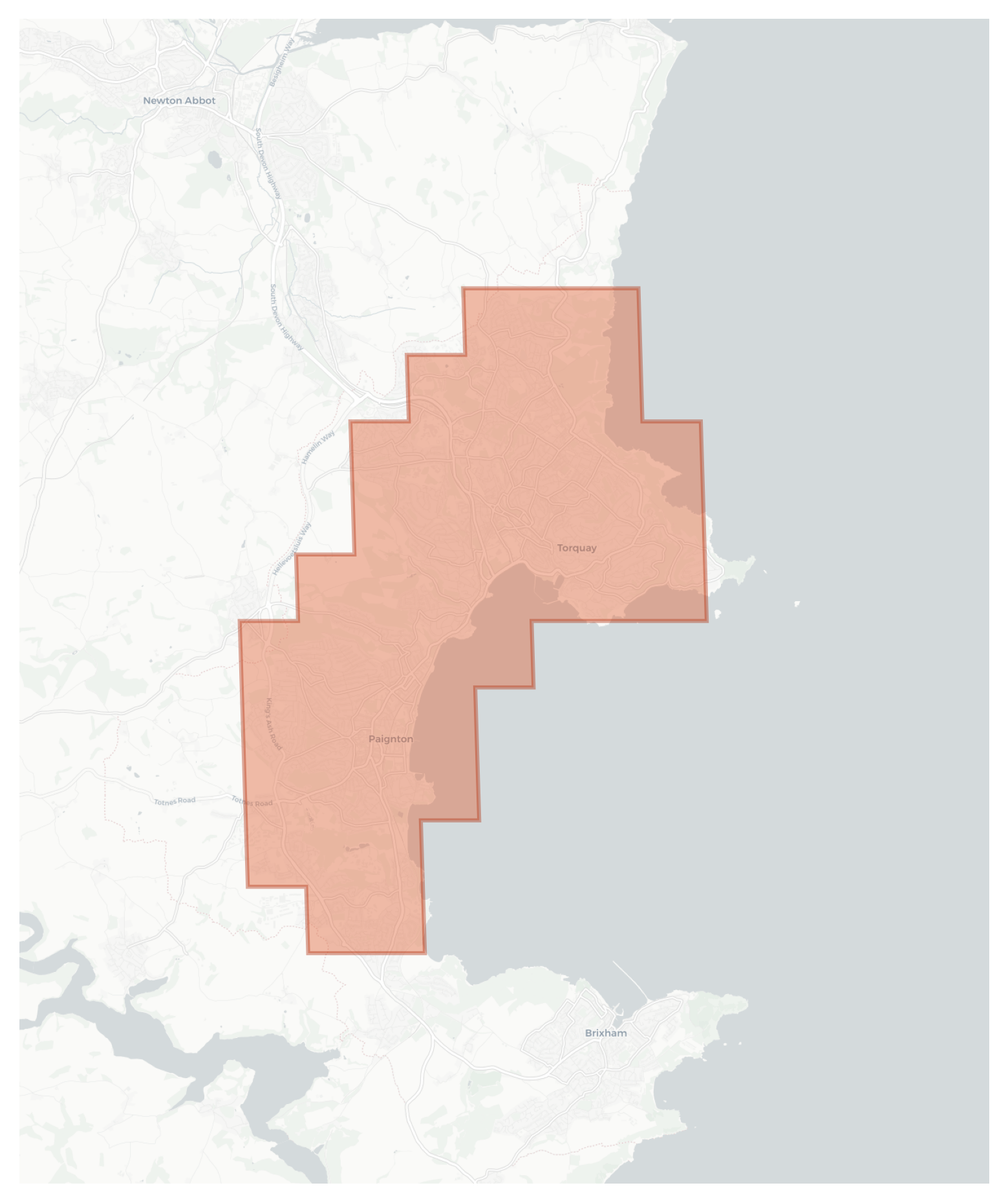 Torquay geographic map