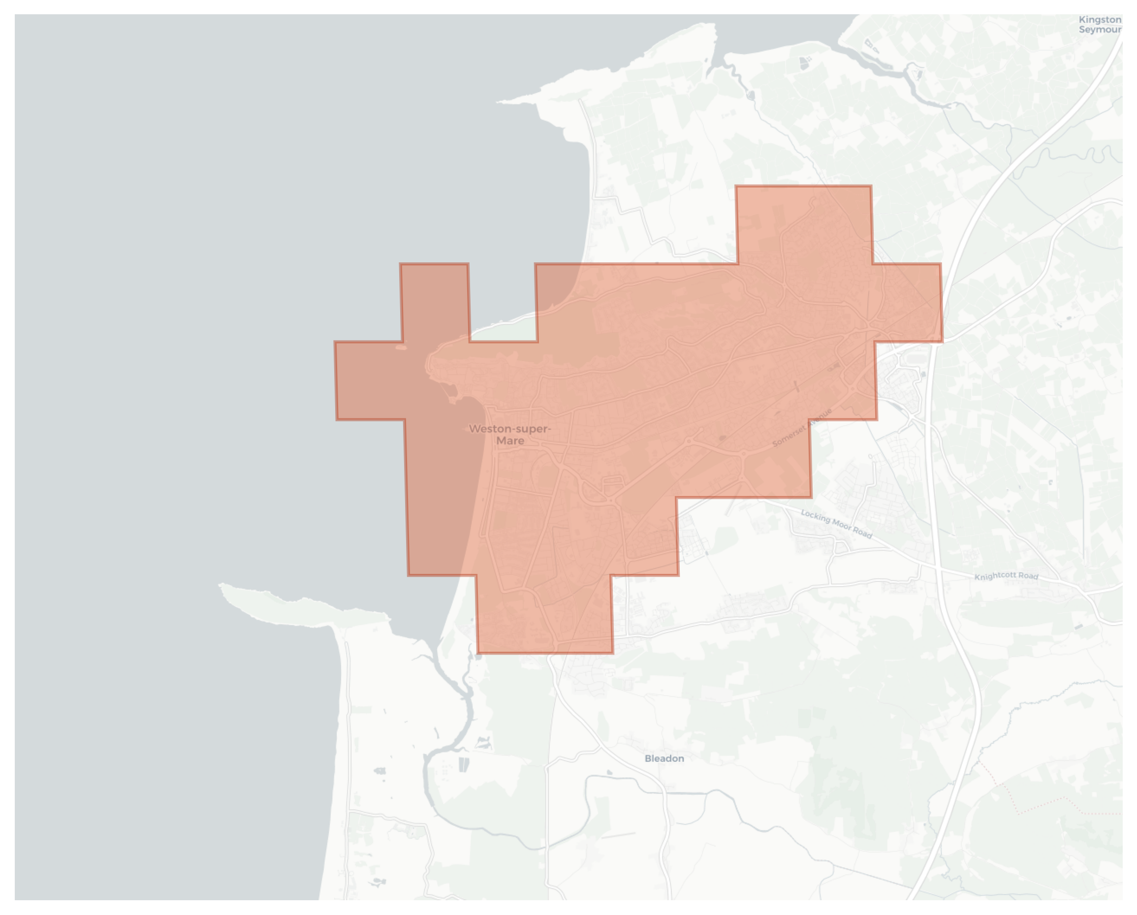 Weston-super-Mare geographic map