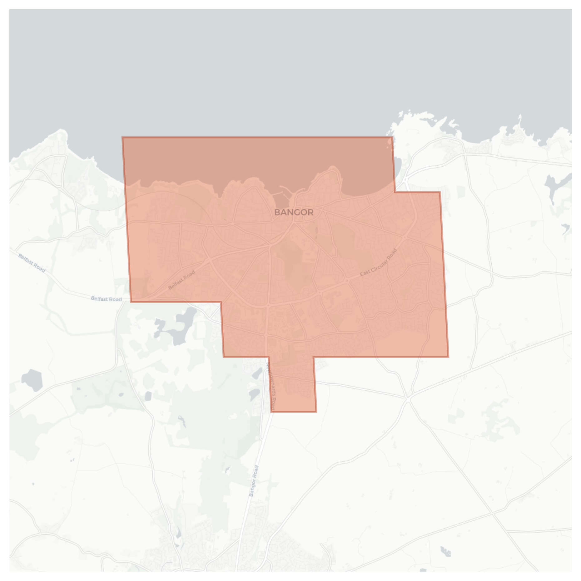 Bangor geographic map