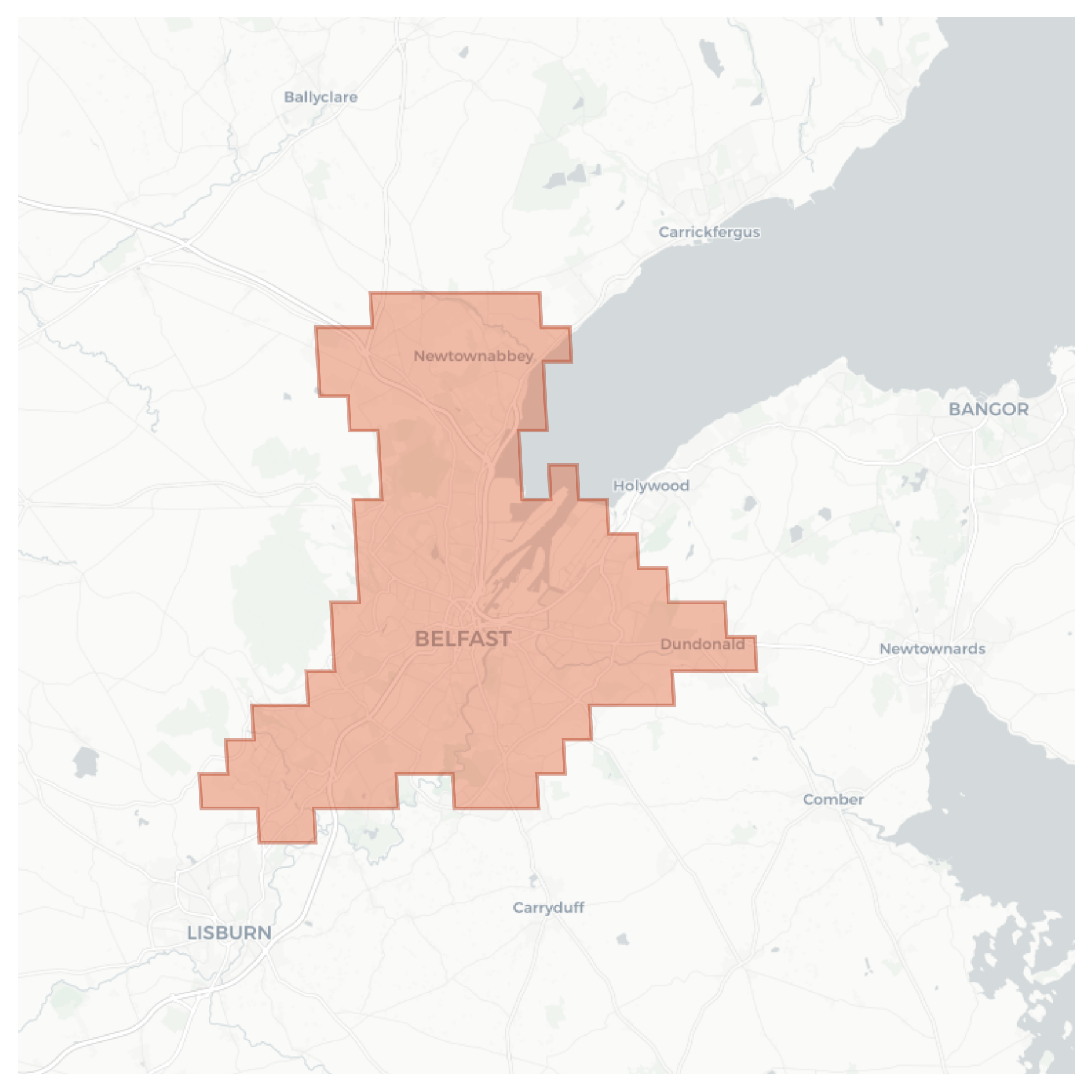 Belfast geographic map