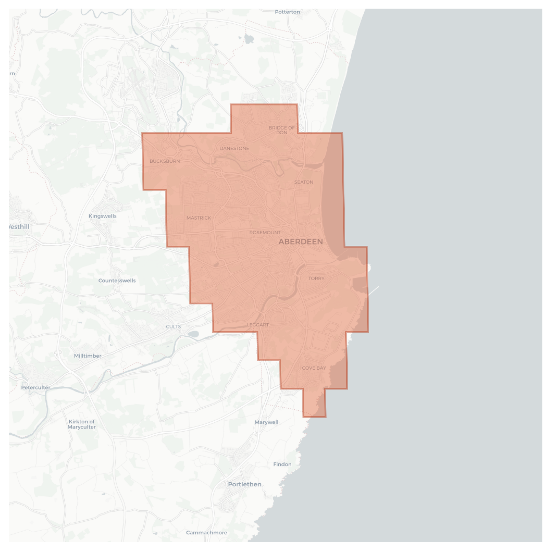 Aberdeen geographic map