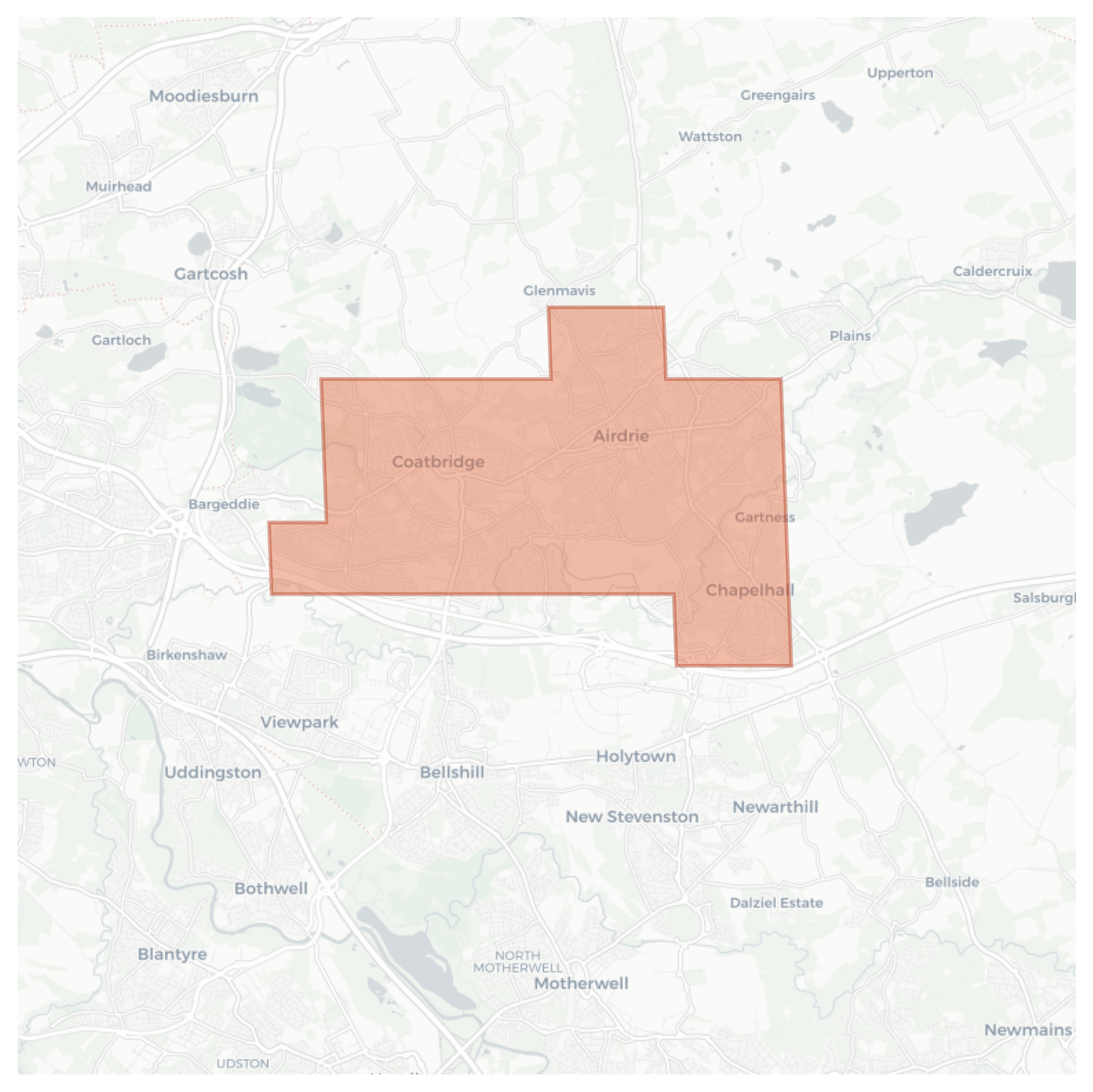Coatbridge geographic map