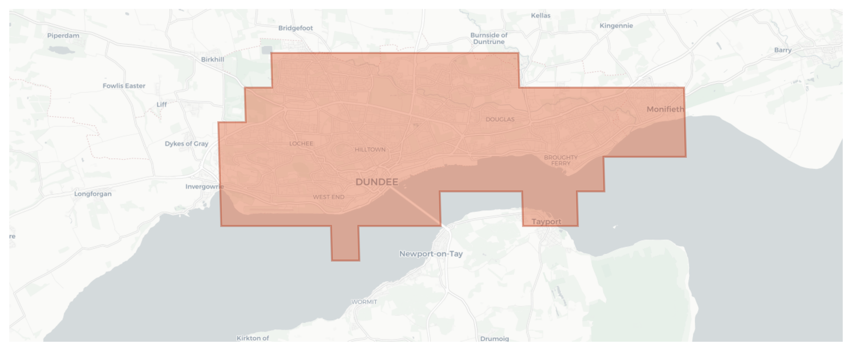 Dundee geographic map