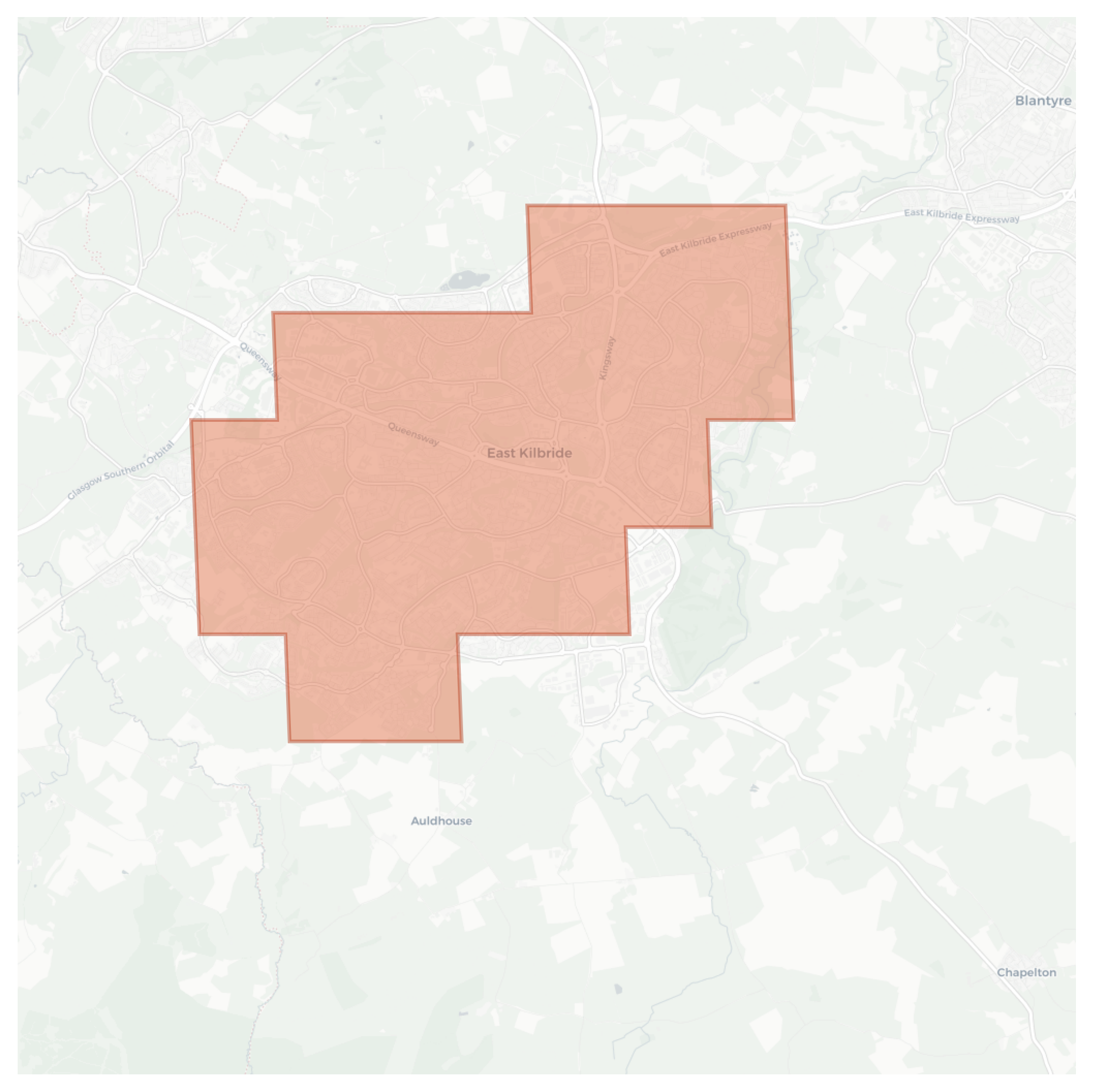 East Kilbride geographic map