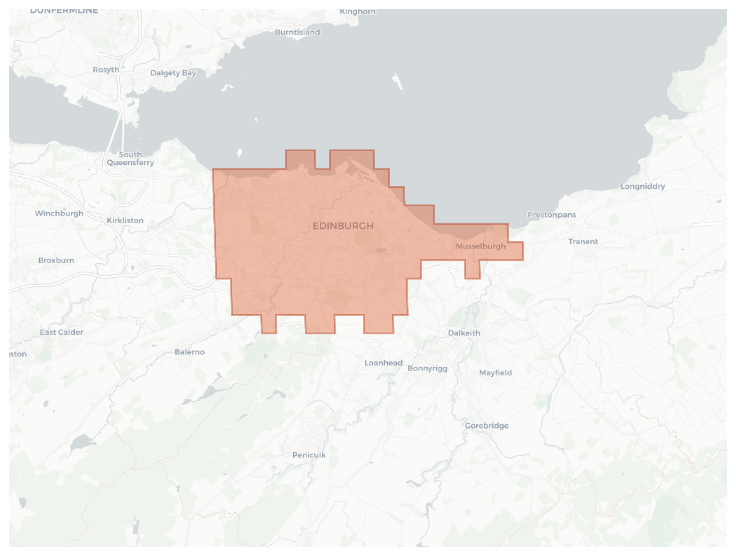 Edinburgh geographic map
