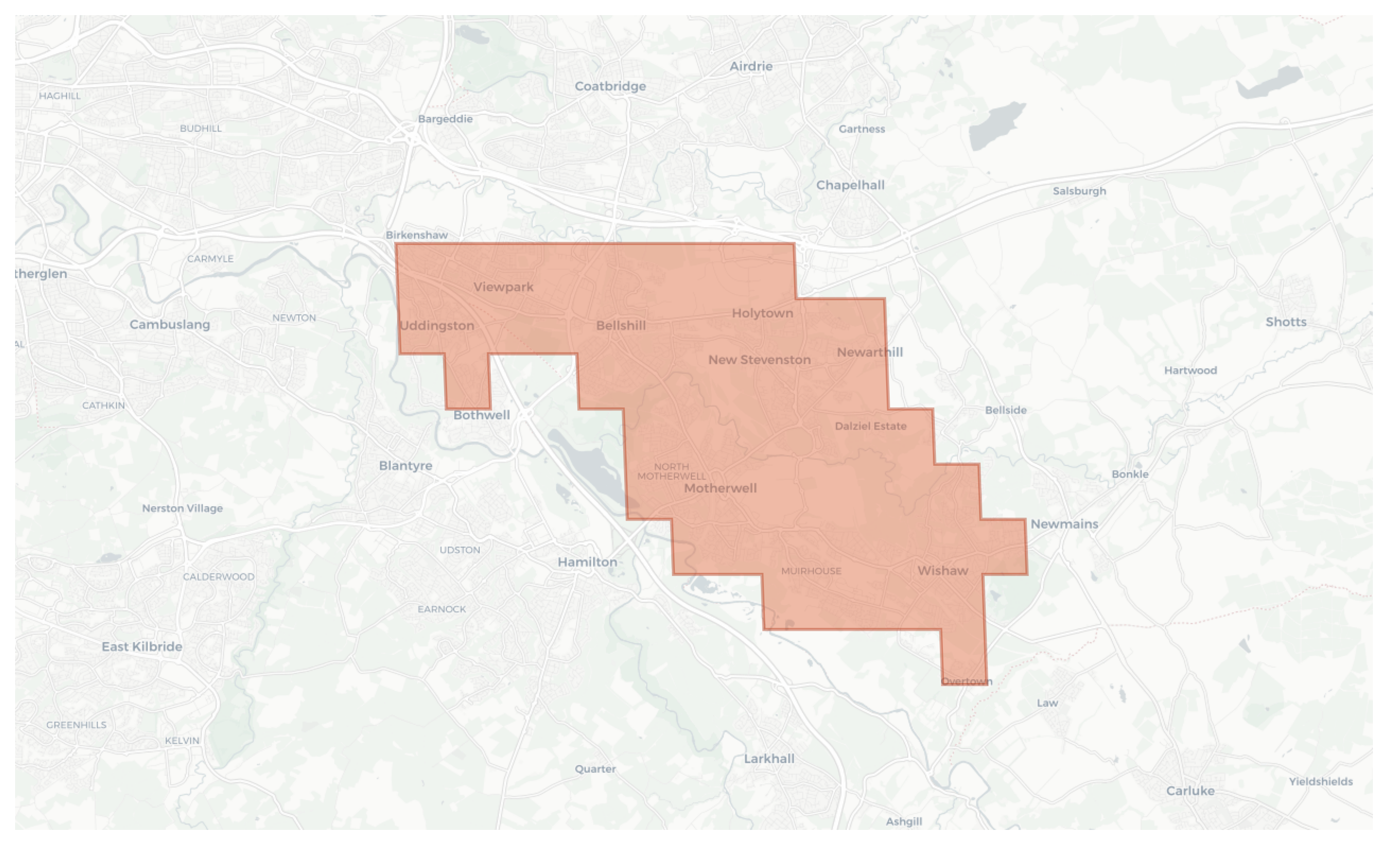 Wishaw geographic map