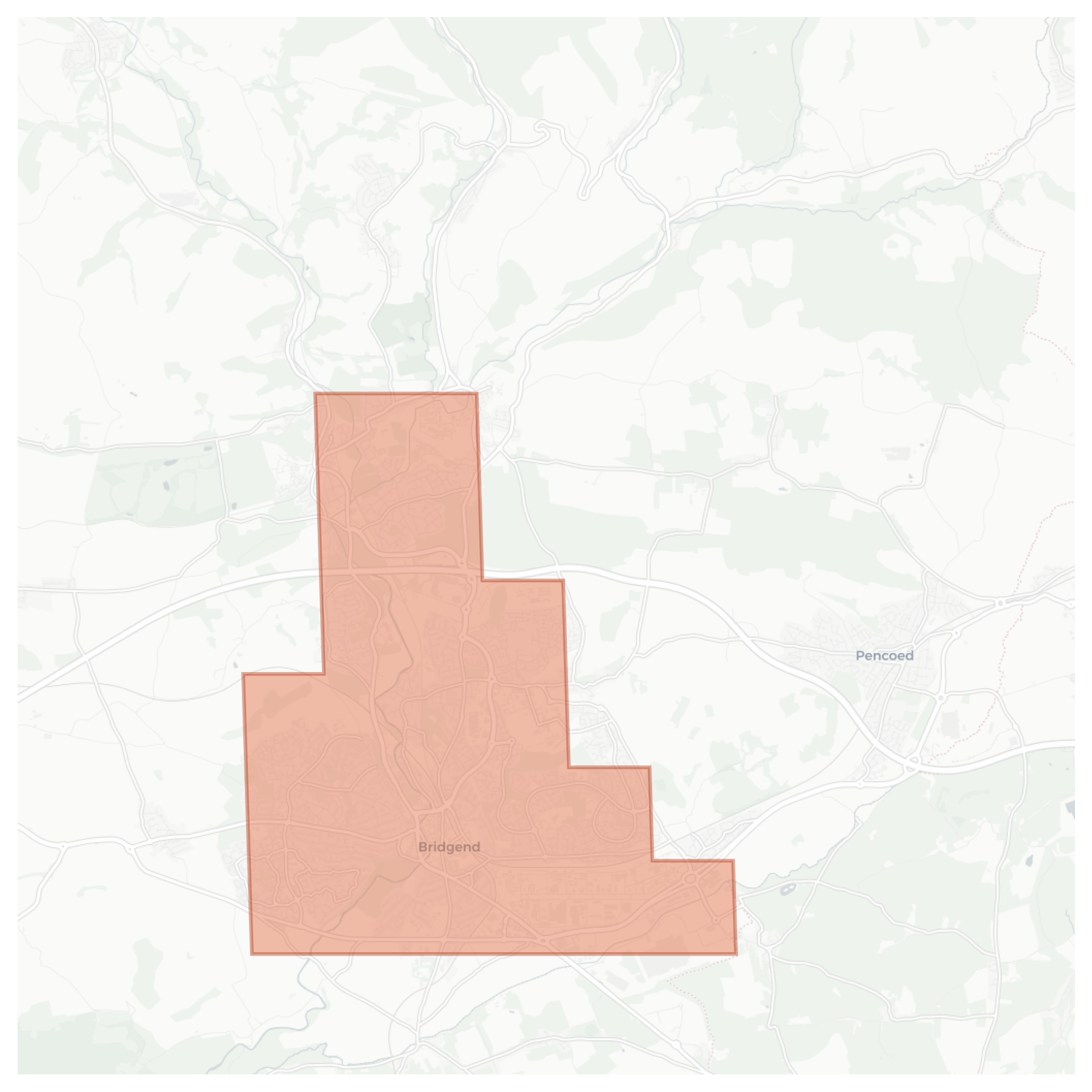 Bridgend geographic map
