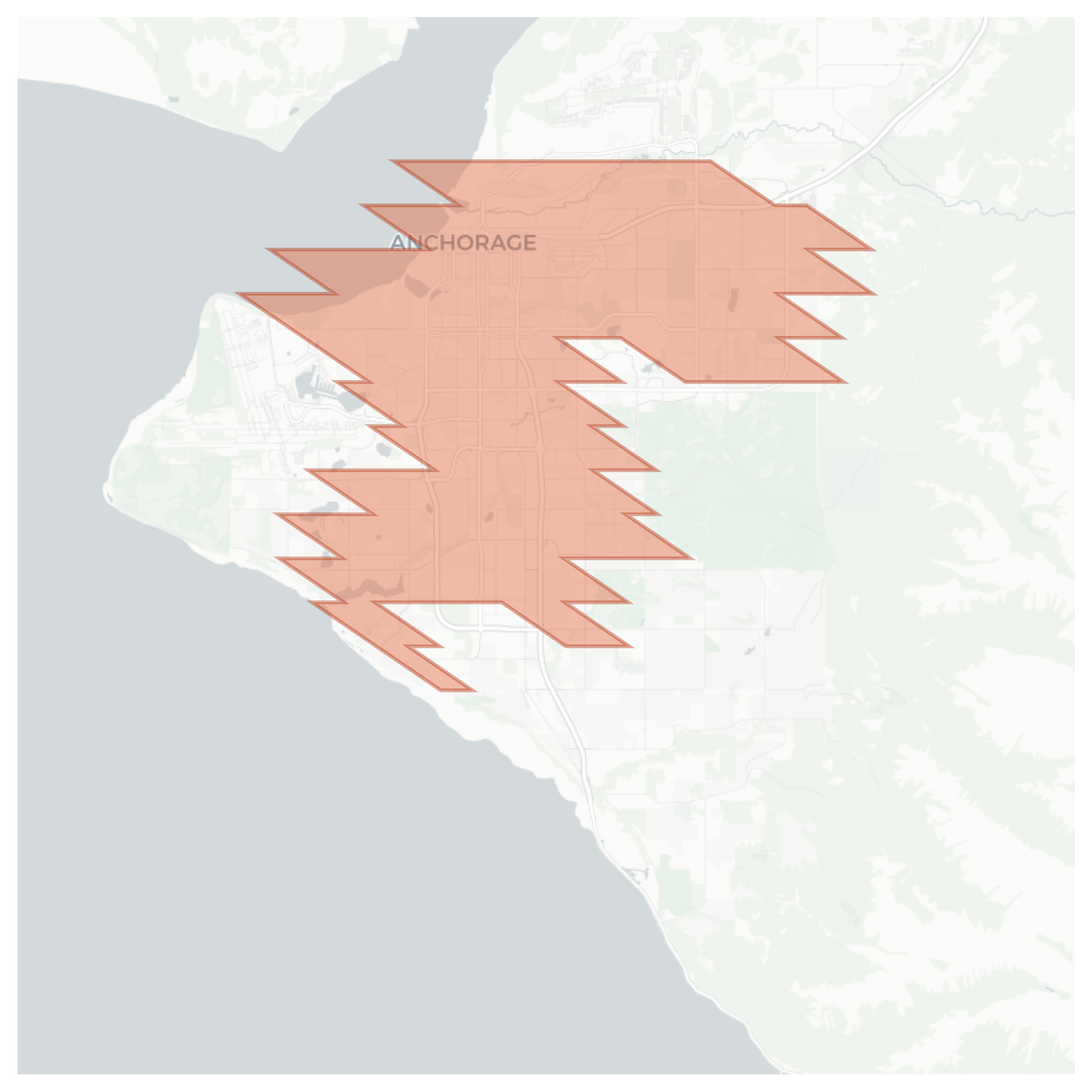 Anchorage geographic map