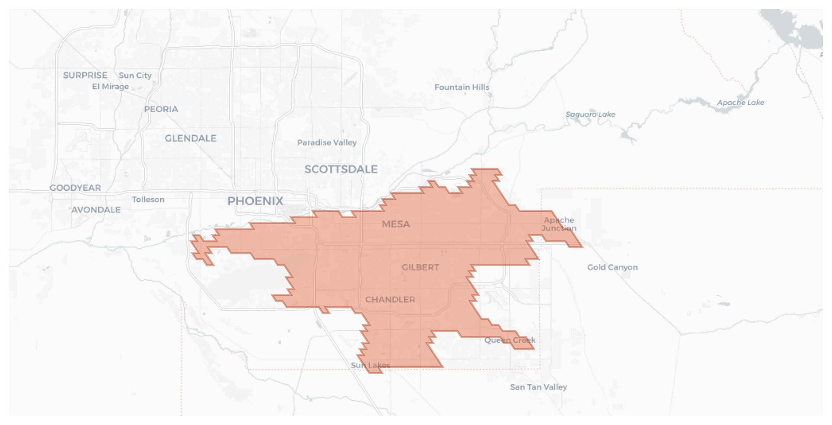 Mesa geographic map