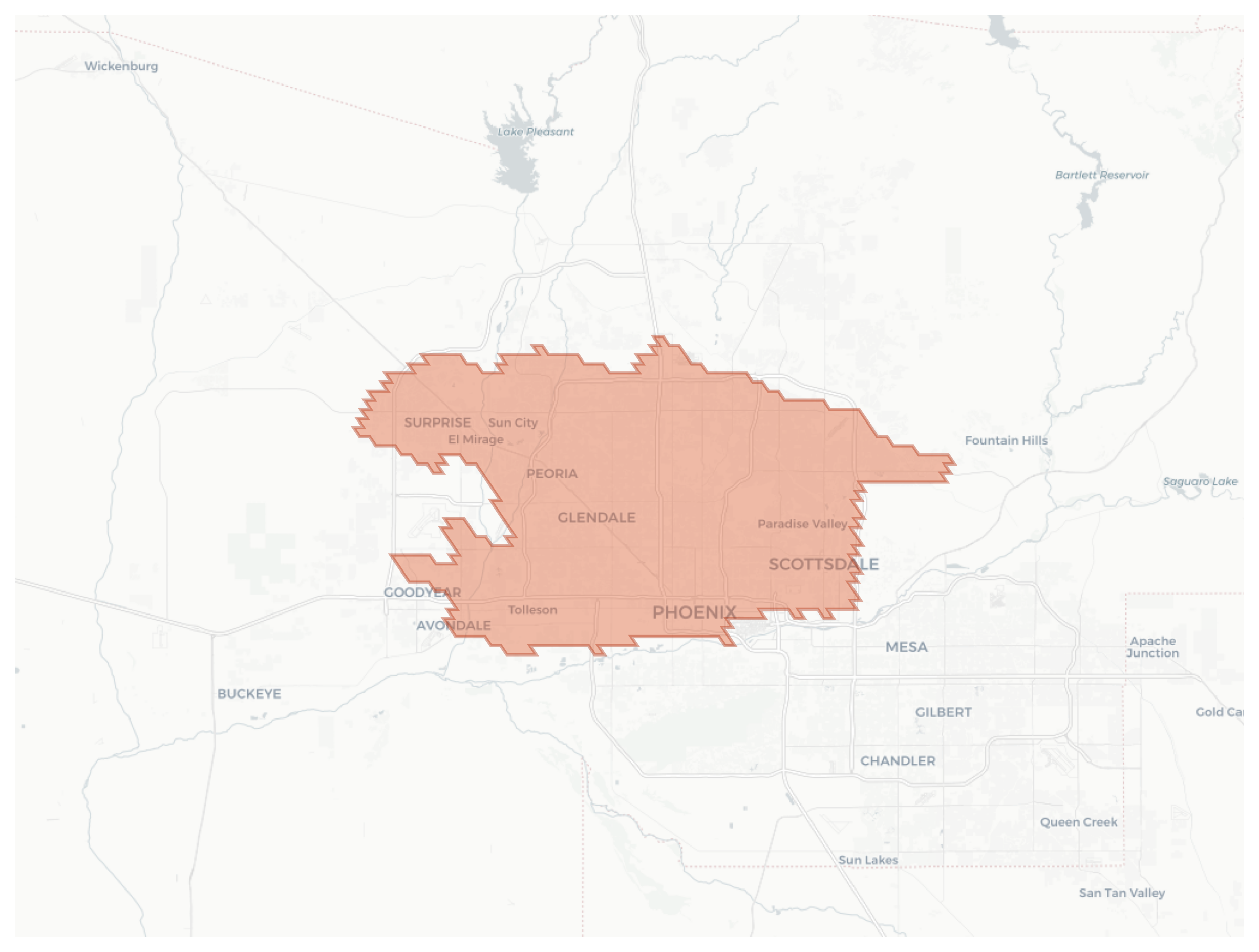 Phoenix geographic map