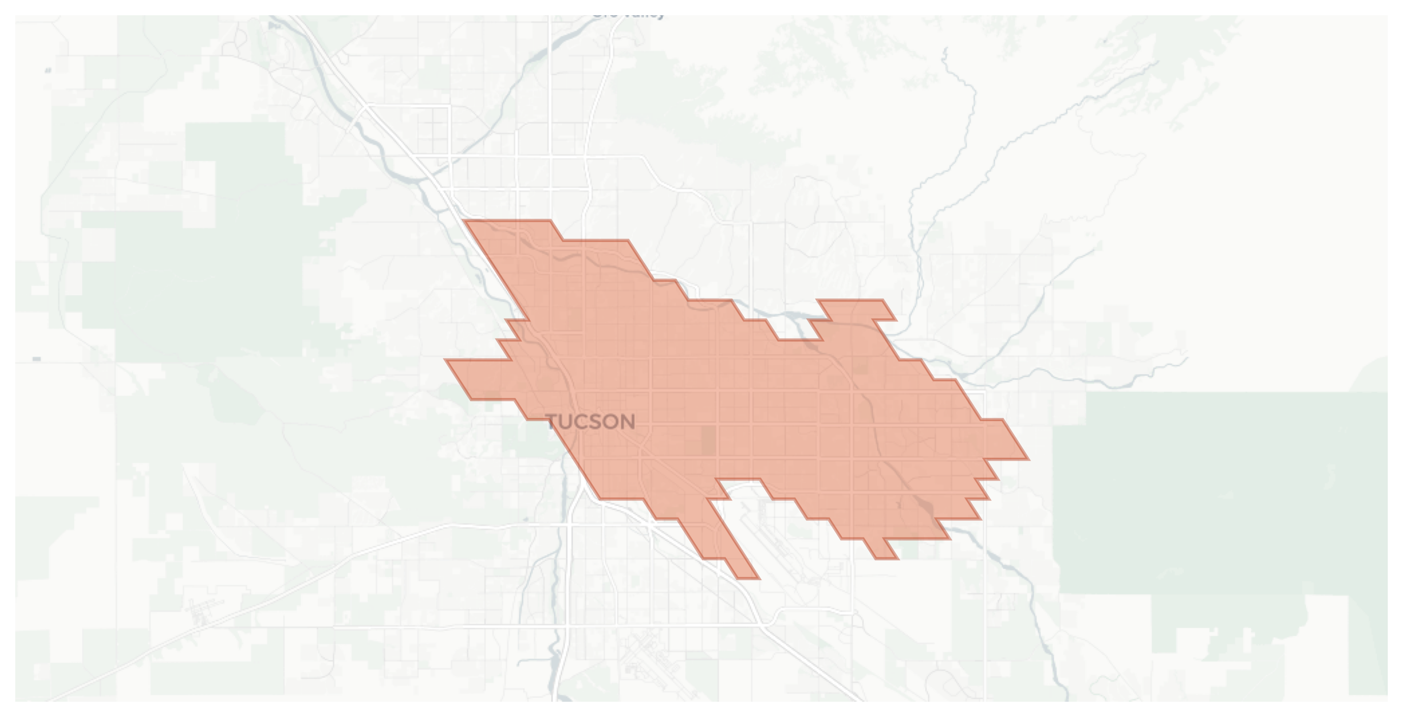 Tucson geographic map