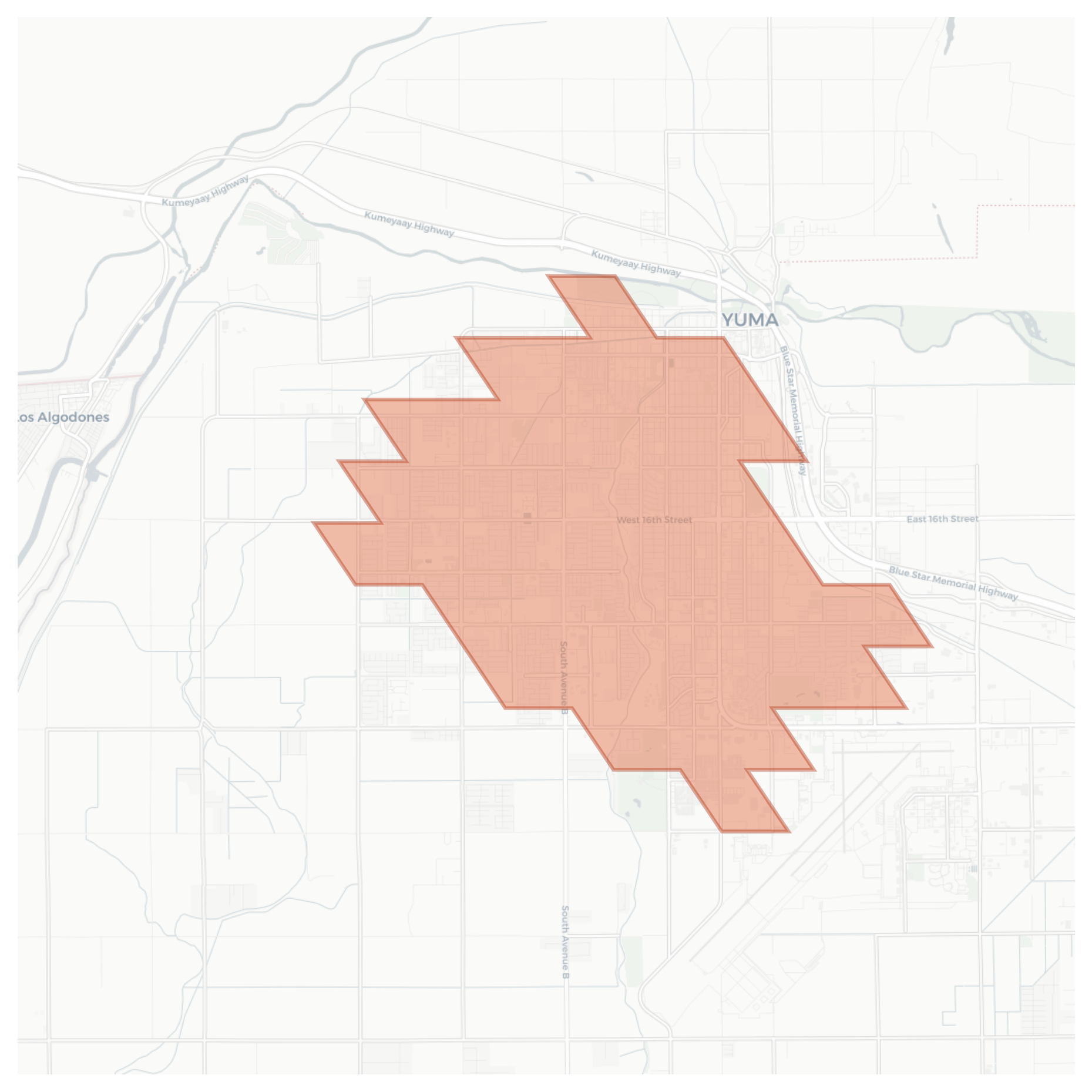 Yuma geographic map