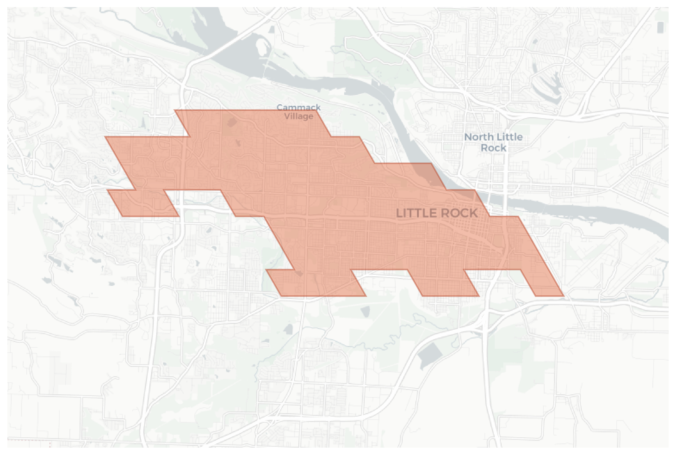 Little Rock geographic map
