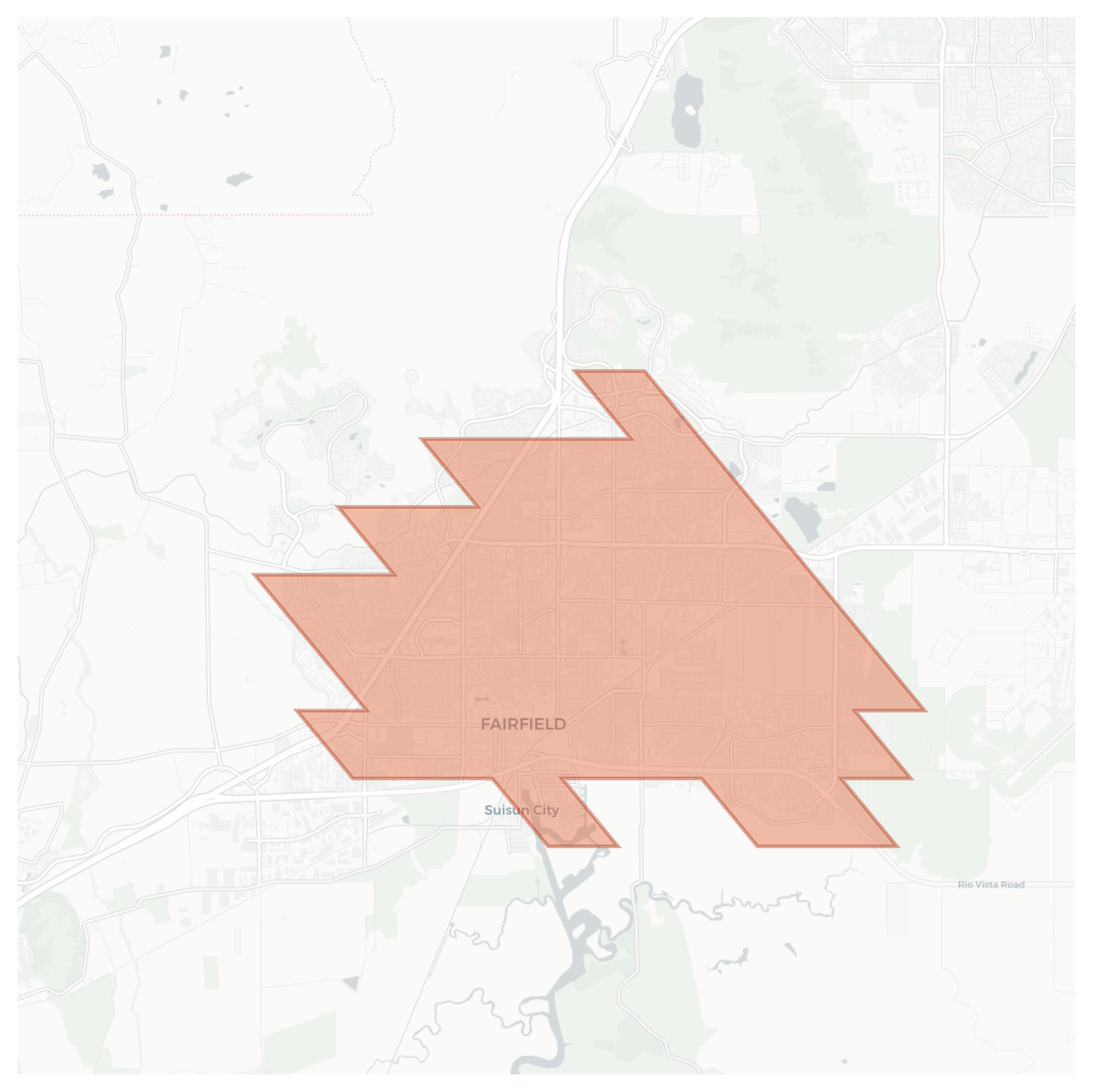 Fairfield geographic map